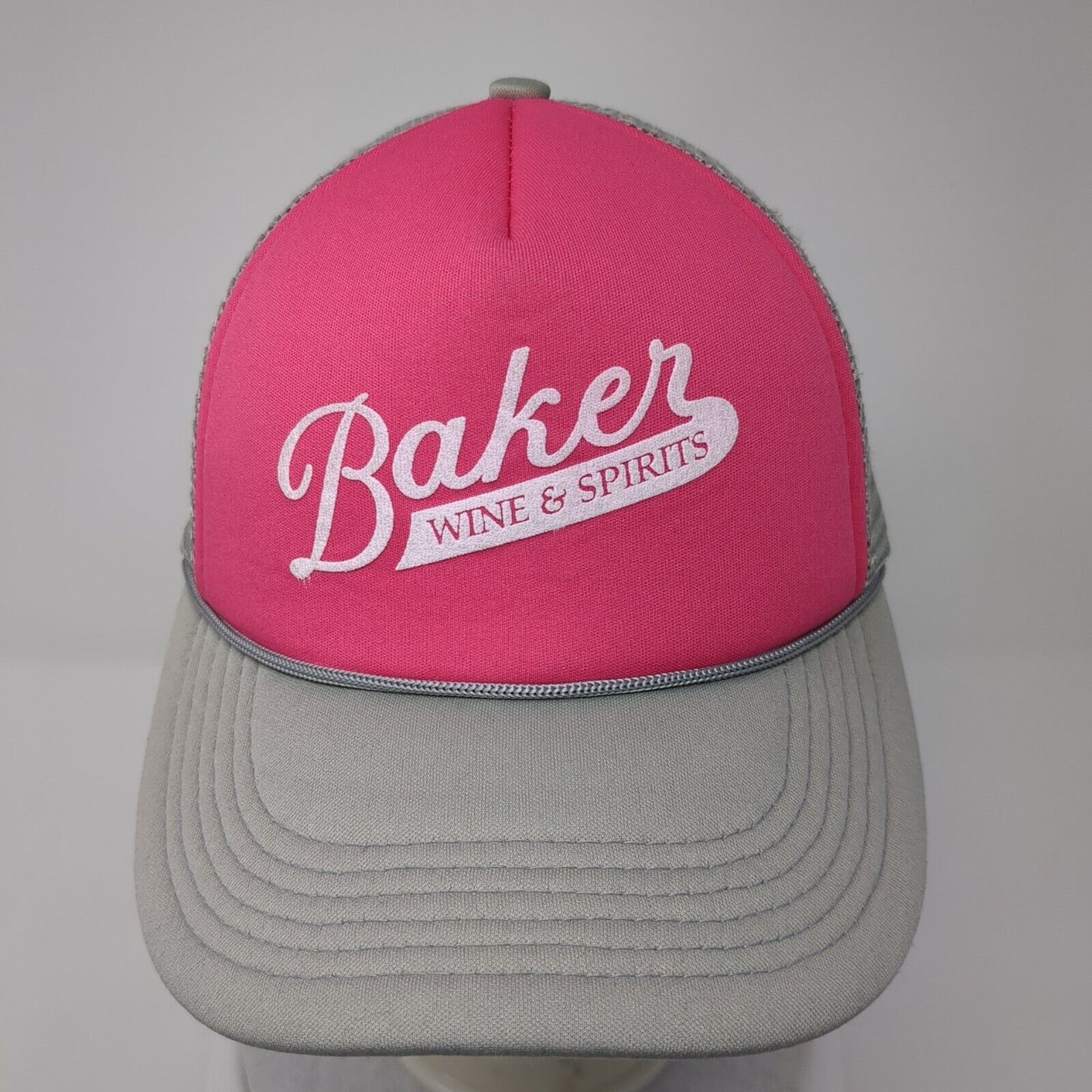Baker Wine & Spirits Snapback Trucker Hat Multicolor One Size Adjustable Rope