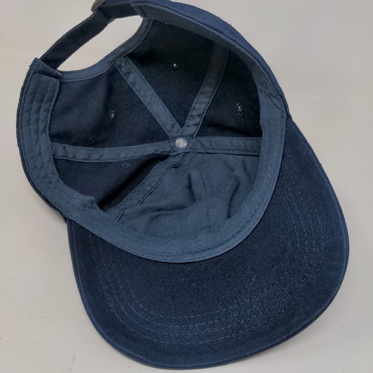 USA Slideback Hat Blue One Size Adjustable Embroidered Vented Holes 6 Panel