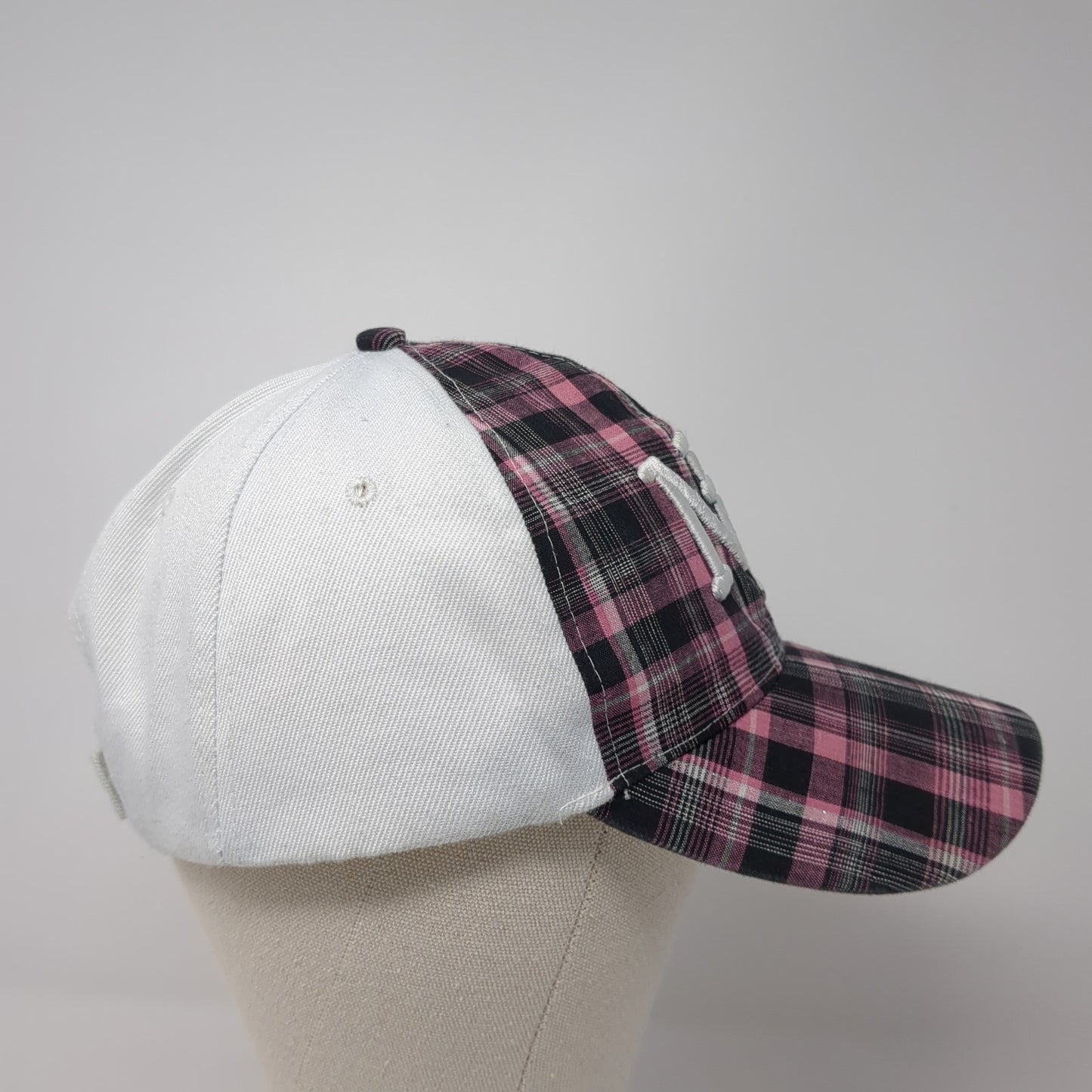 NY Strapback Hat Multicolor One Size Adjustable Embroidered Plaid