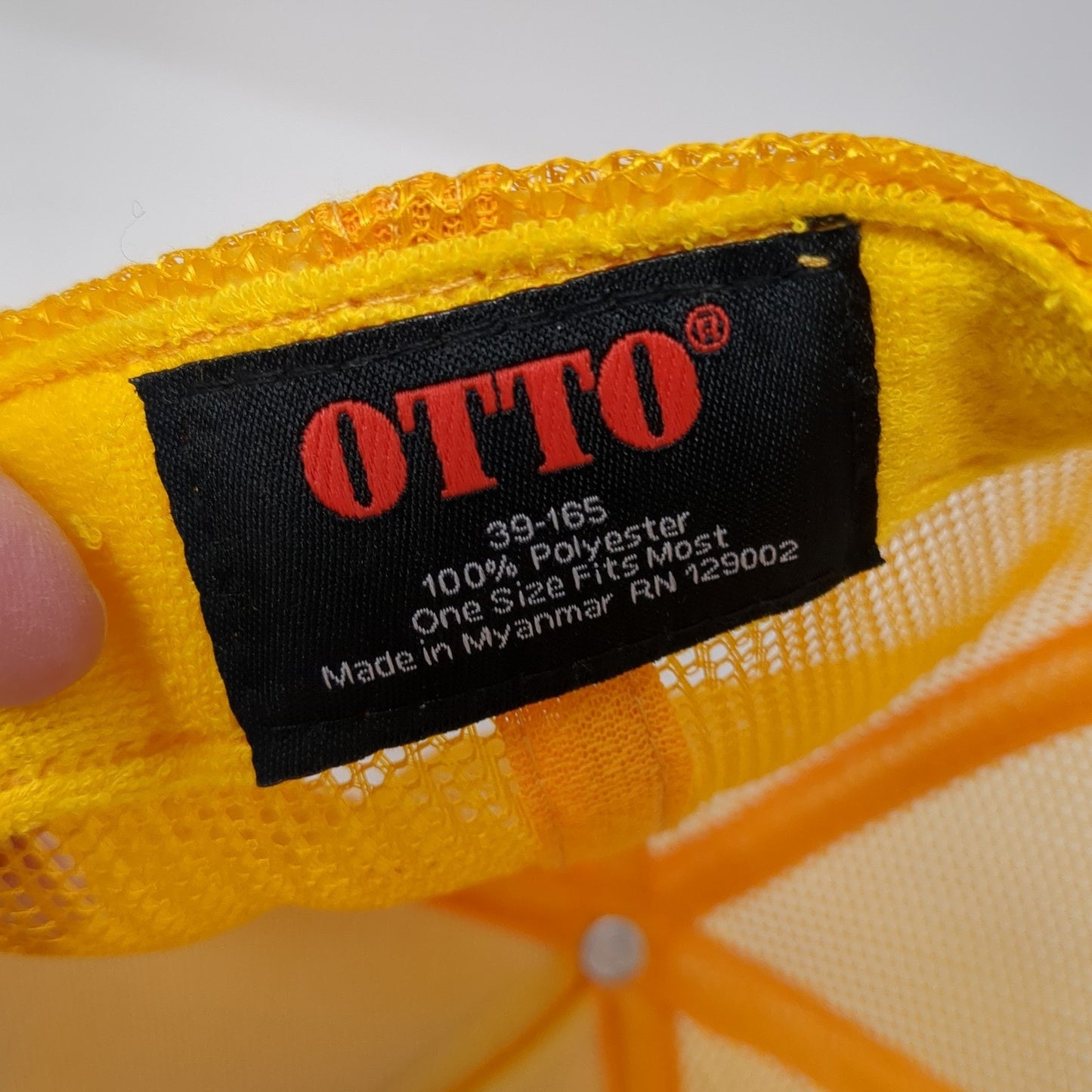 Axel Co. Snapback Trucker Hat Yellow One Size Adjustable Mesh Back Rope Otto