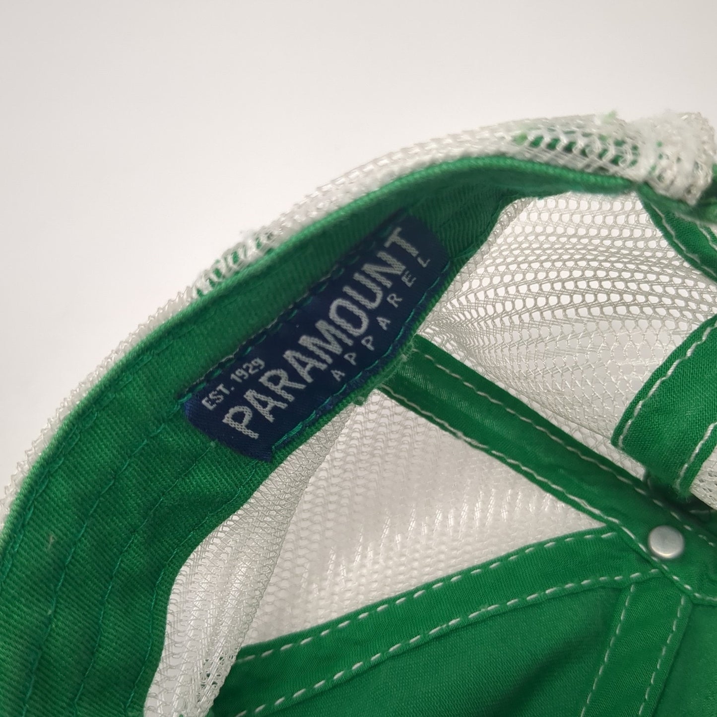 Be An Outsider Strapback Trucker Hat Green One Size Mesh Back Paramount