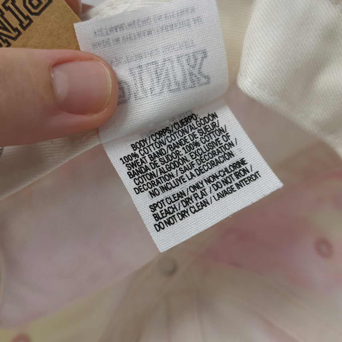 PINK Victoria's Secret Baseball Cap Pink One Size Tie-Dye Script Logo Hat