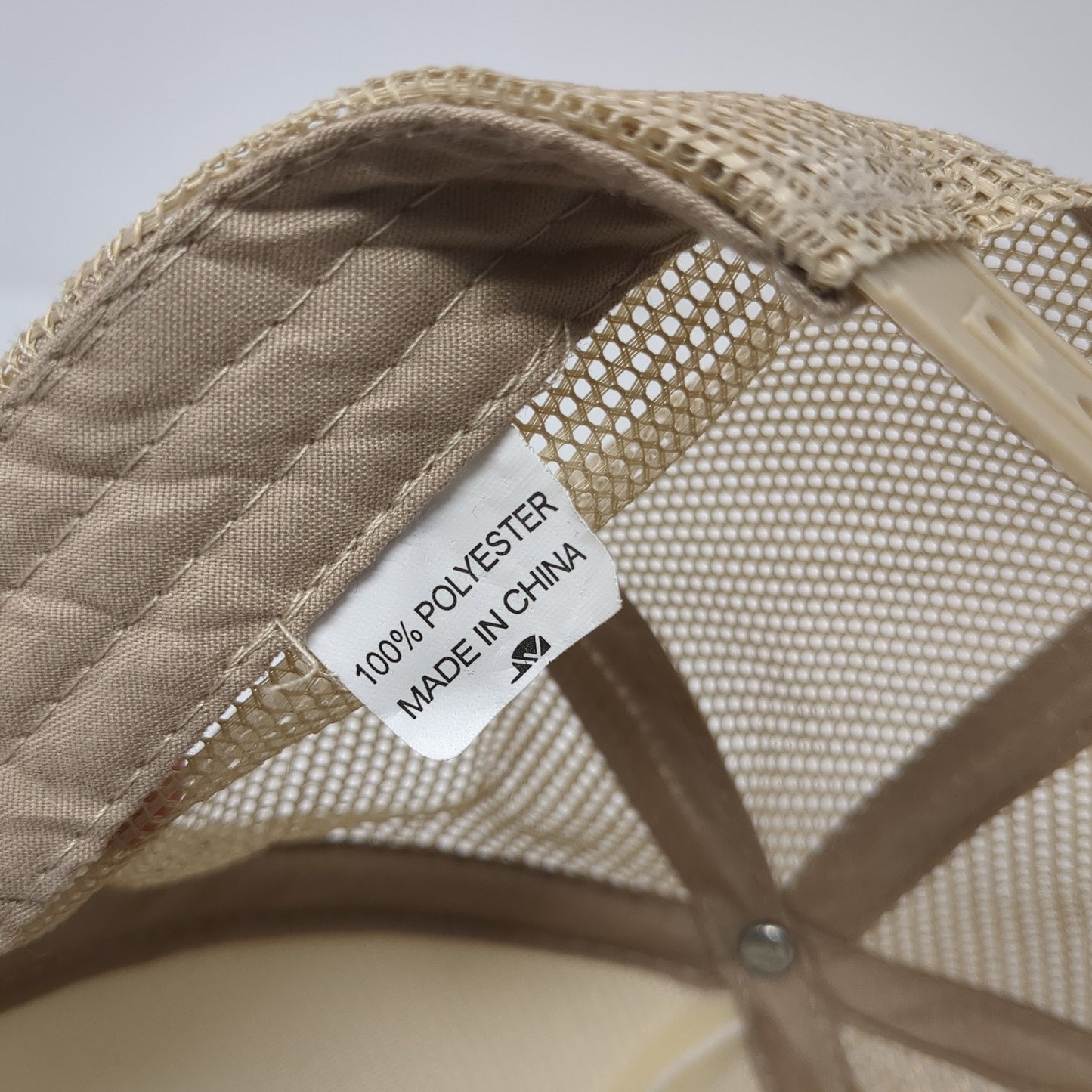 Lover Girl Snapback Trucker Hat Beige One Size Adjustable Mesh Back Rope