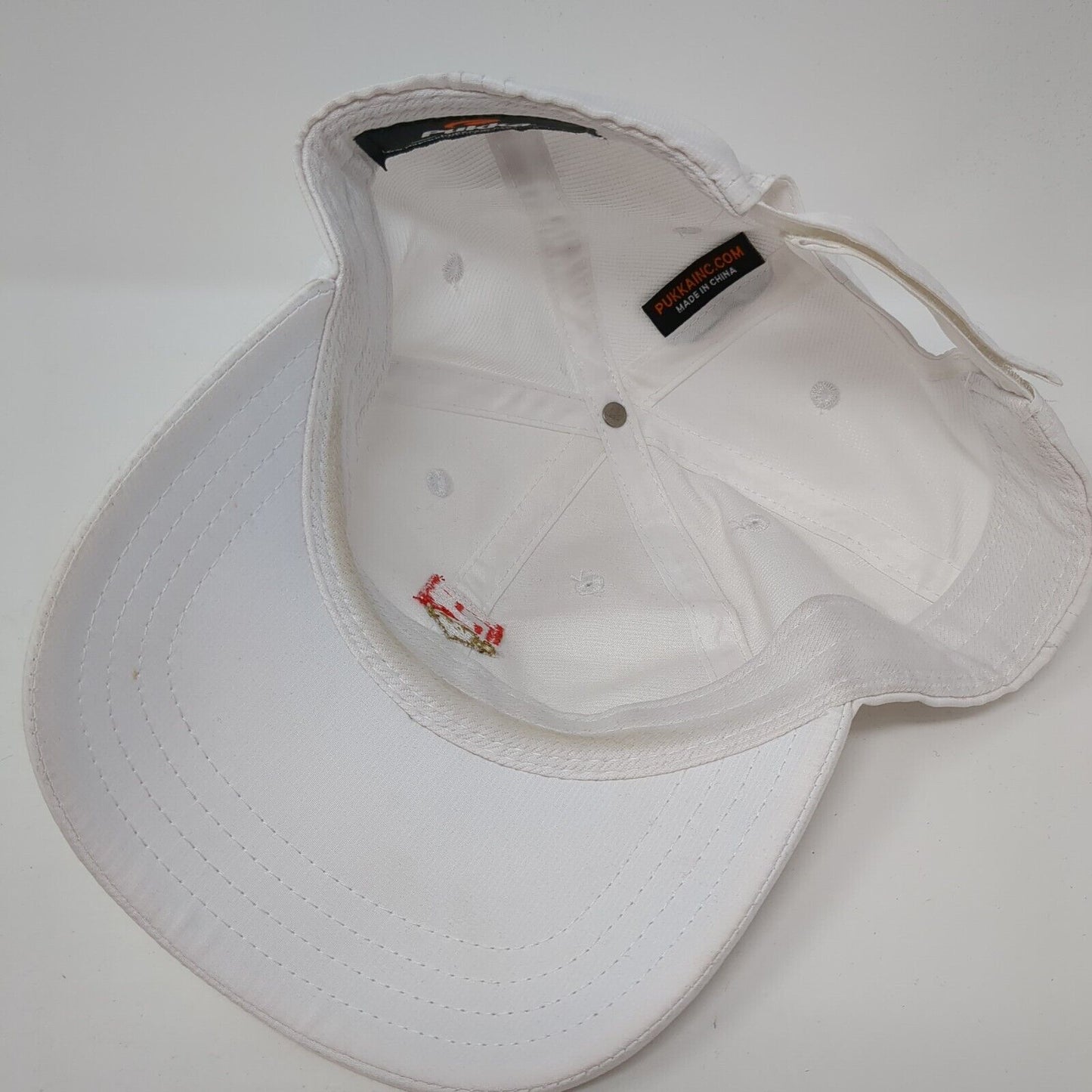 Wells Fargo Championship Strapback Hat White OS Adjustable Embroidered Pukka
