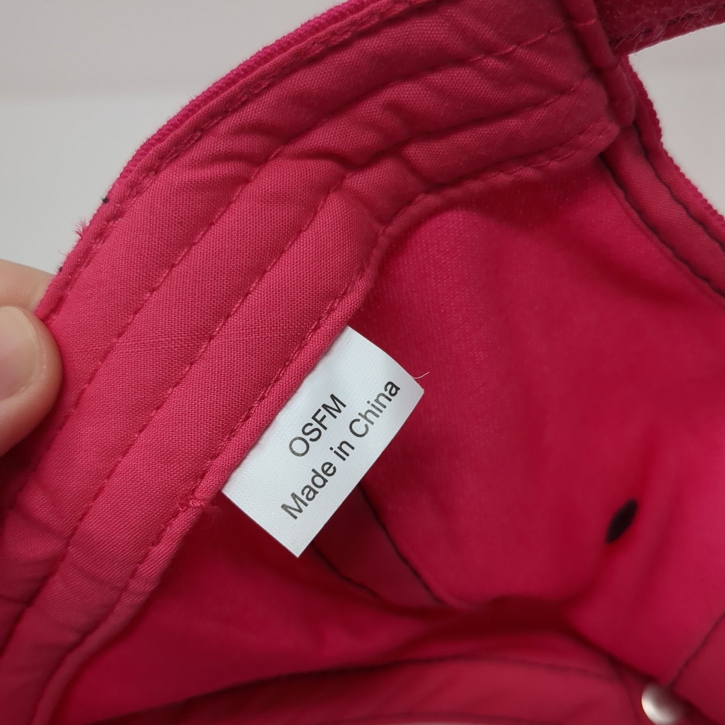 Unbranded Strapback Hat Pink One Size Solid Vent Holes Blank Outdoor