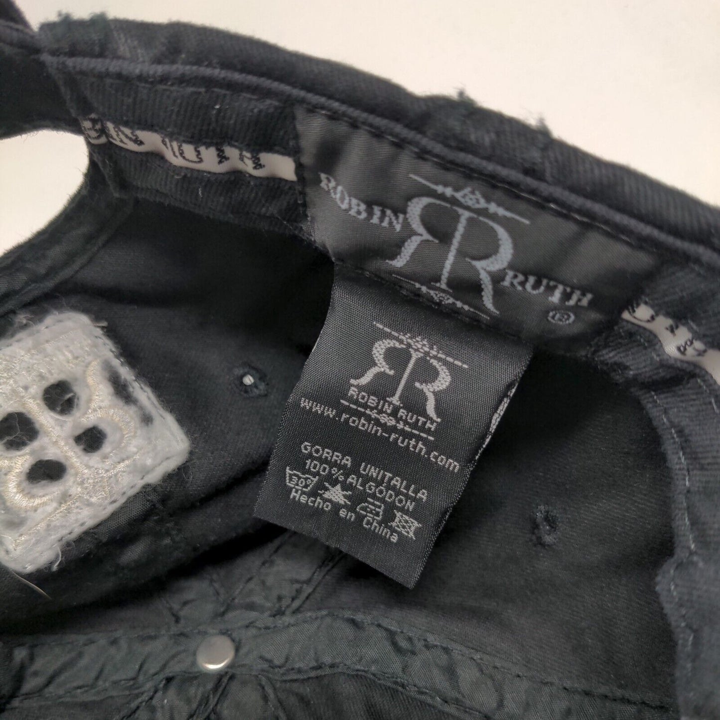 Cabo Original Strapback Hat Black One Size Adjustable Distressed Robin Ruth