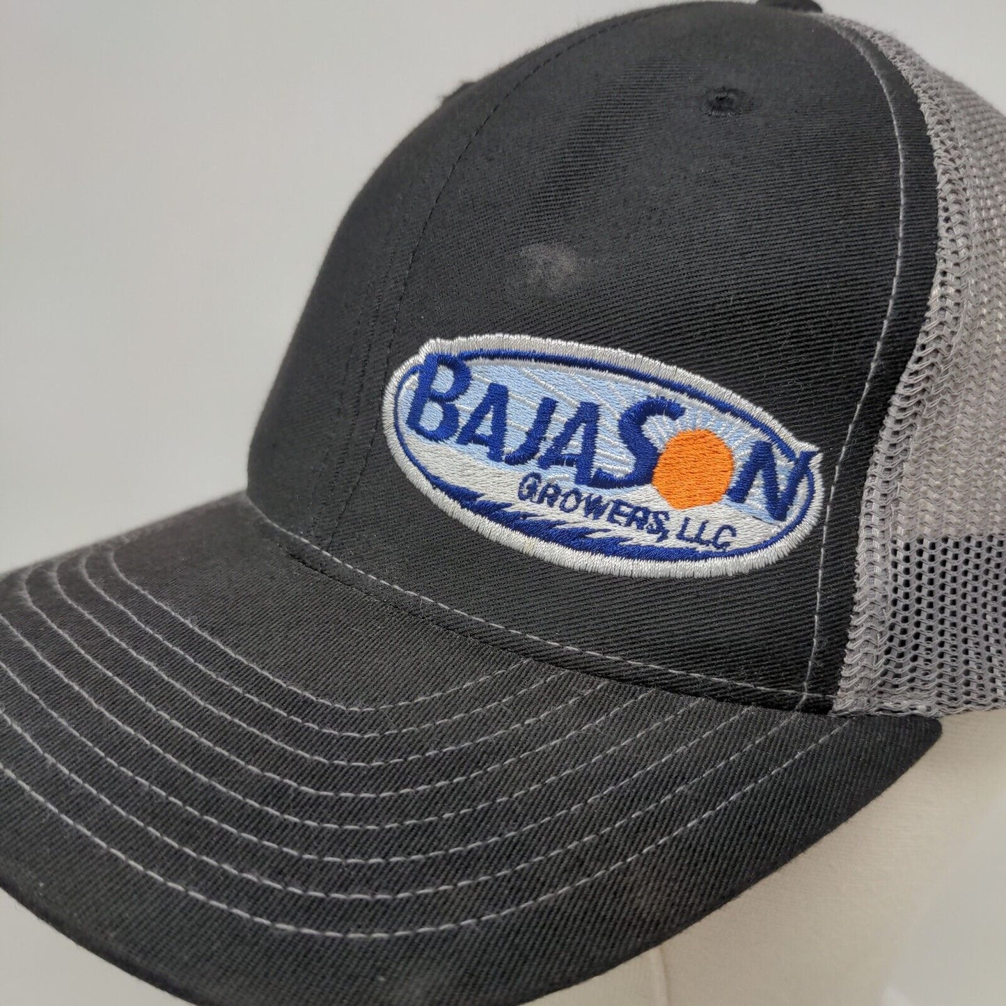 Bajason Growers Snapback Trucker Hat Black OS Embroidered Mesh Back Richardson