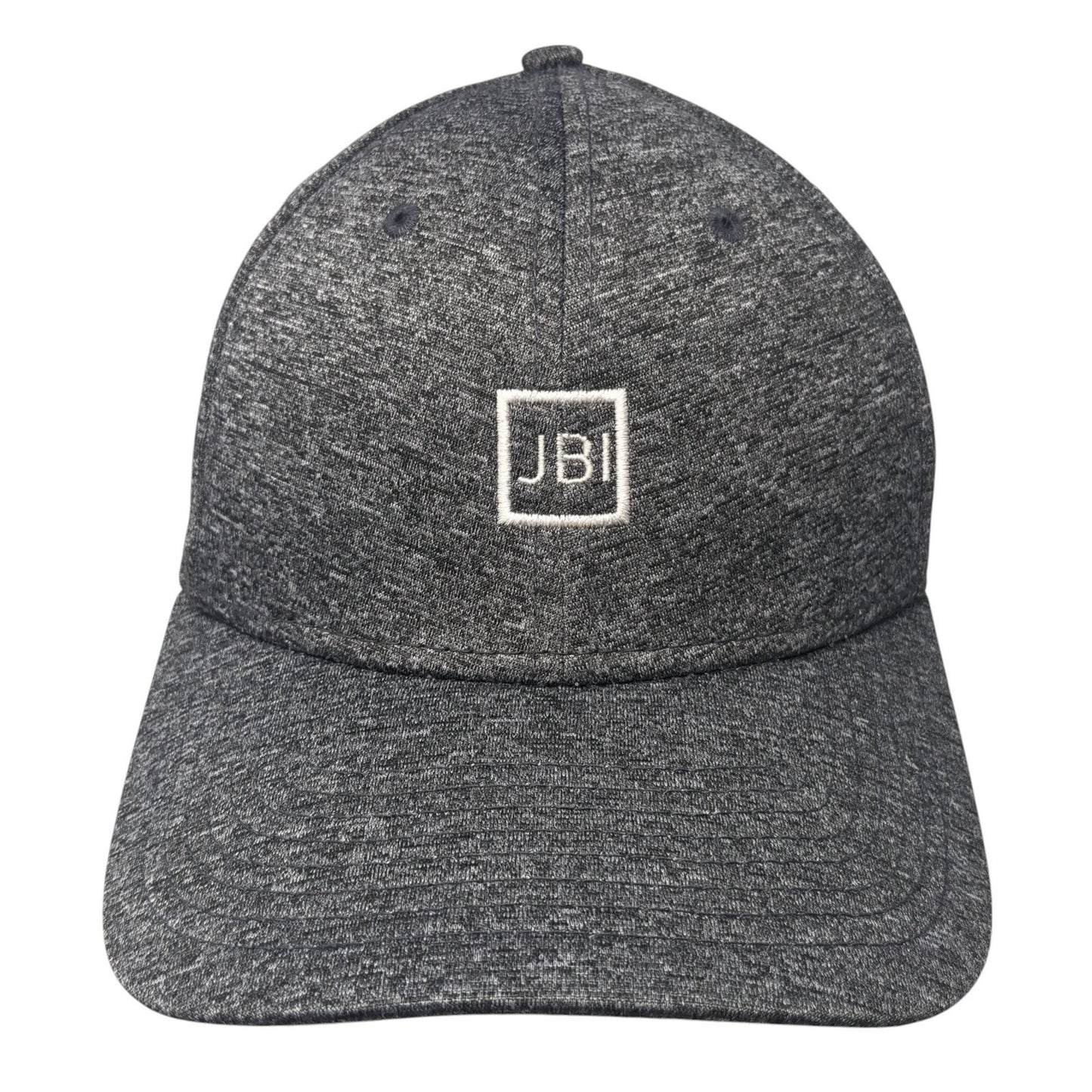 JBI Fitted Hat Gray Medium Embroidered Vent Holes New Era 39Thirty