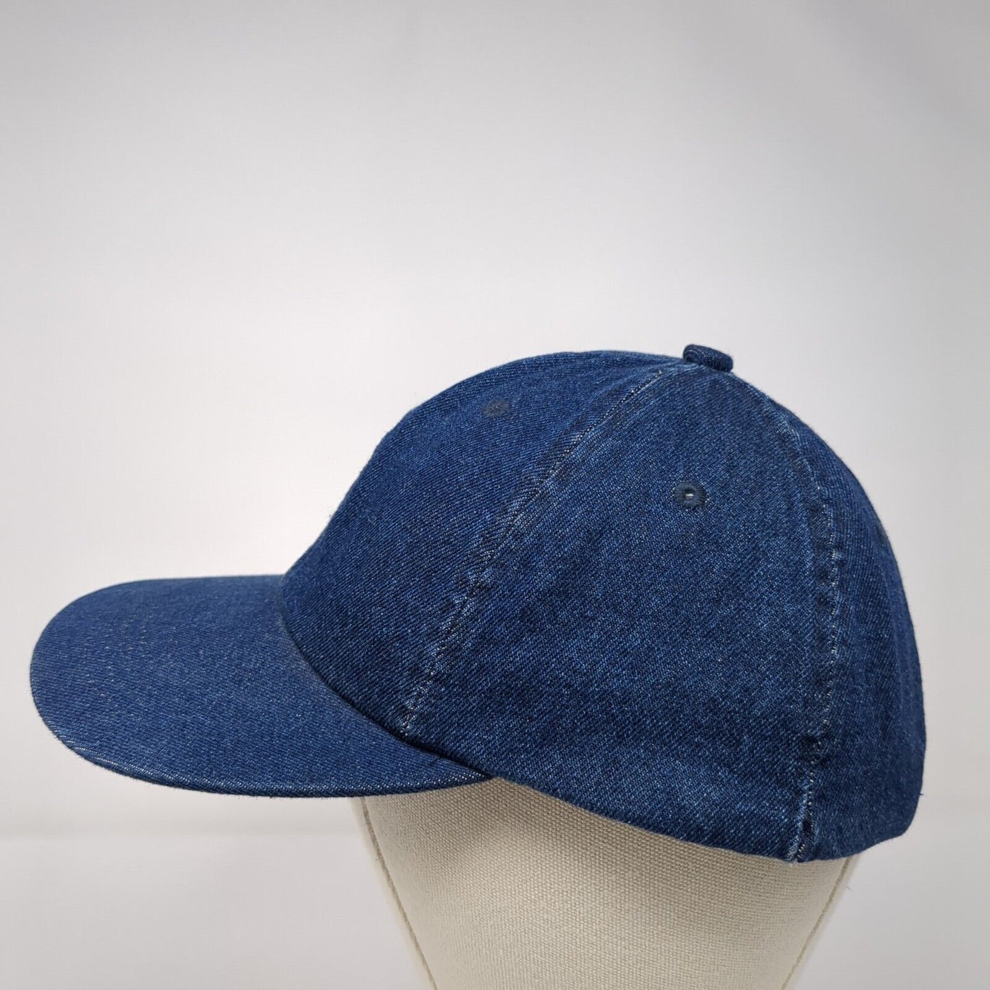 Unbranded Slideback Hat Blue One Size Adjustable Denim Vented Holes Blank