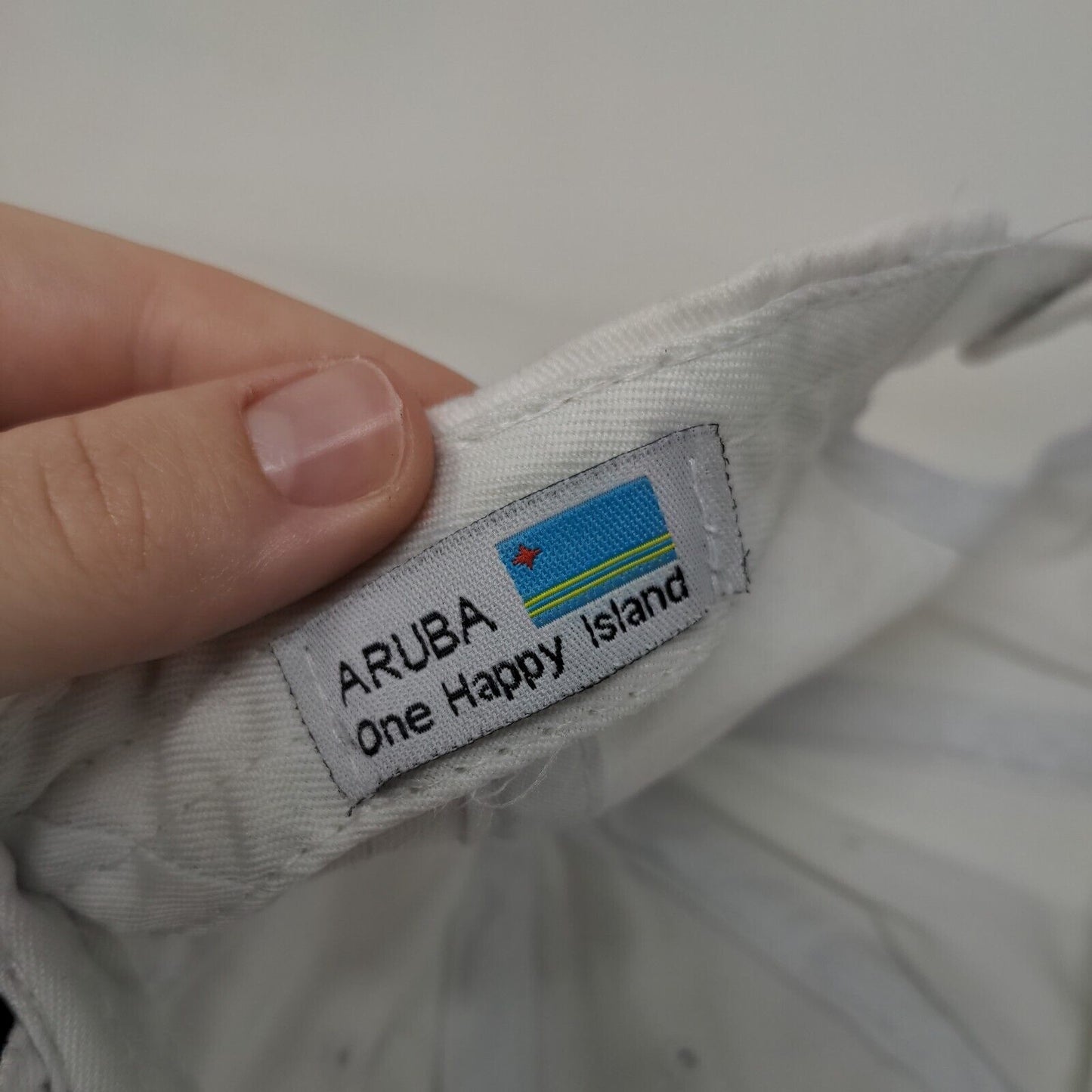 Aruba One Happy Island Est. 1499 Dushi Stapback Hat White One Size Adjustable