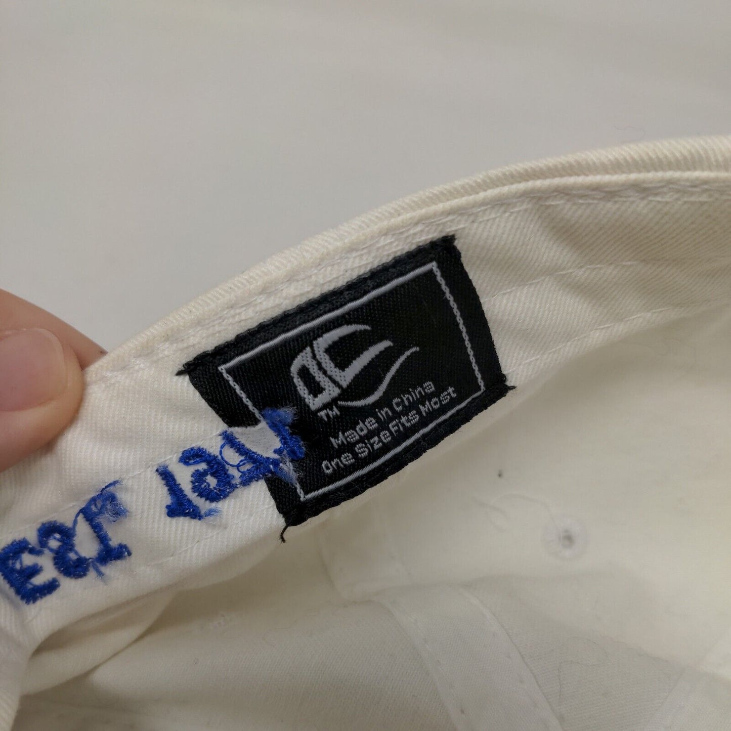 GO Horse Slideback Hat White OSFM Embroidered 6 Panel Outdoor Cap