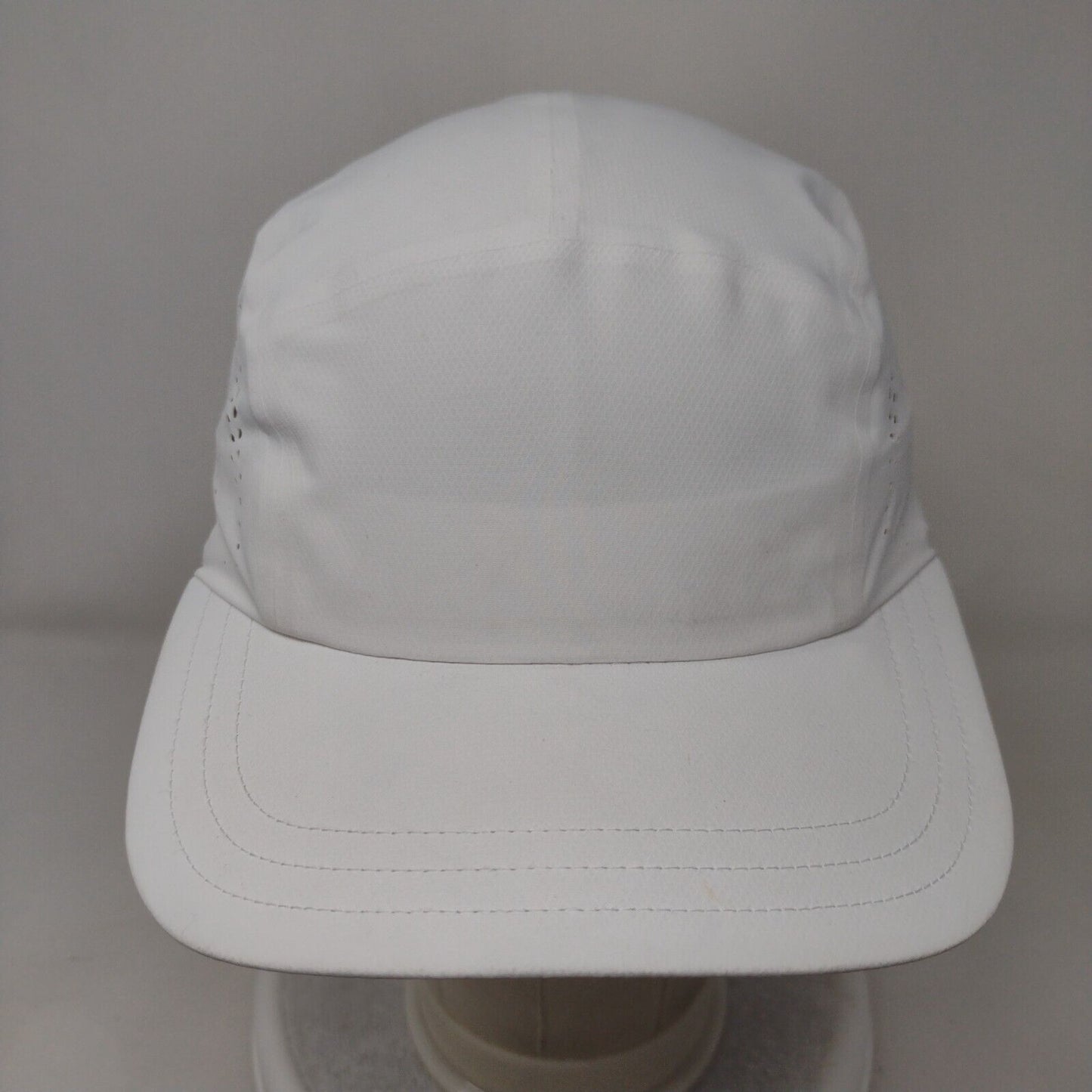 Athleta 5 Panel Ultra Light Run Cap White One Size Adjustable Breathable Blank