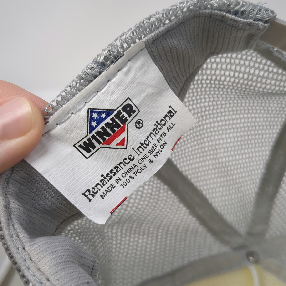 Winner South Dakota Trucker Hat Gray One Size Mesh Back Foam Front Snapback