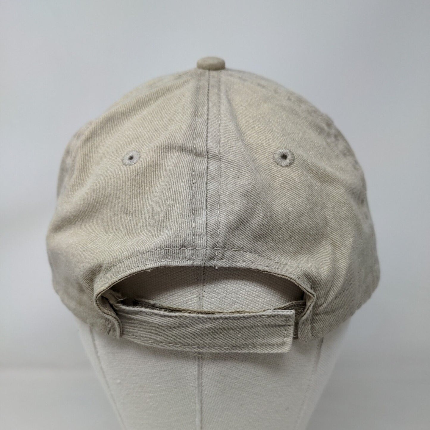 Property Of St. Pete Beach Strapback Hat Tan One Size Embroidered 6 Panel