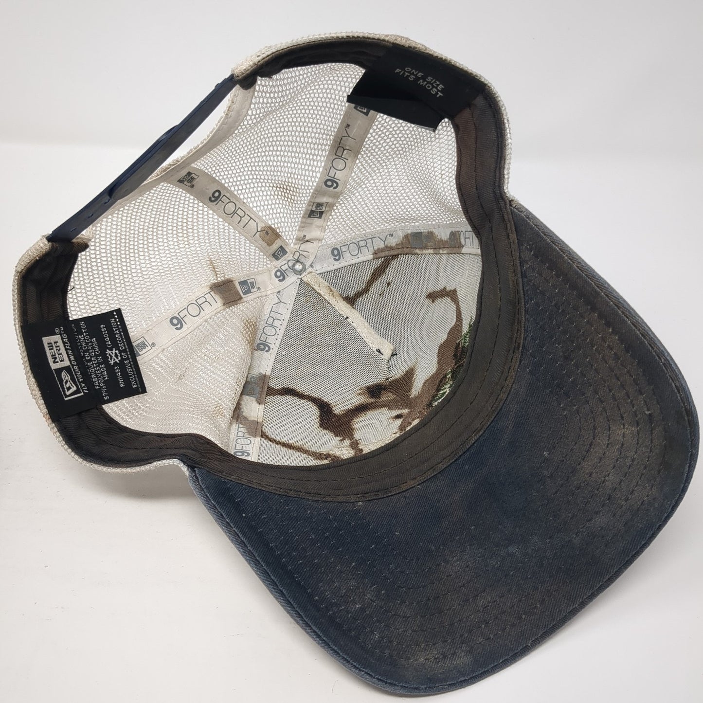 Mountain West Bank Snapback Mesh Back Trucker Hat Blue Adjustable New Era