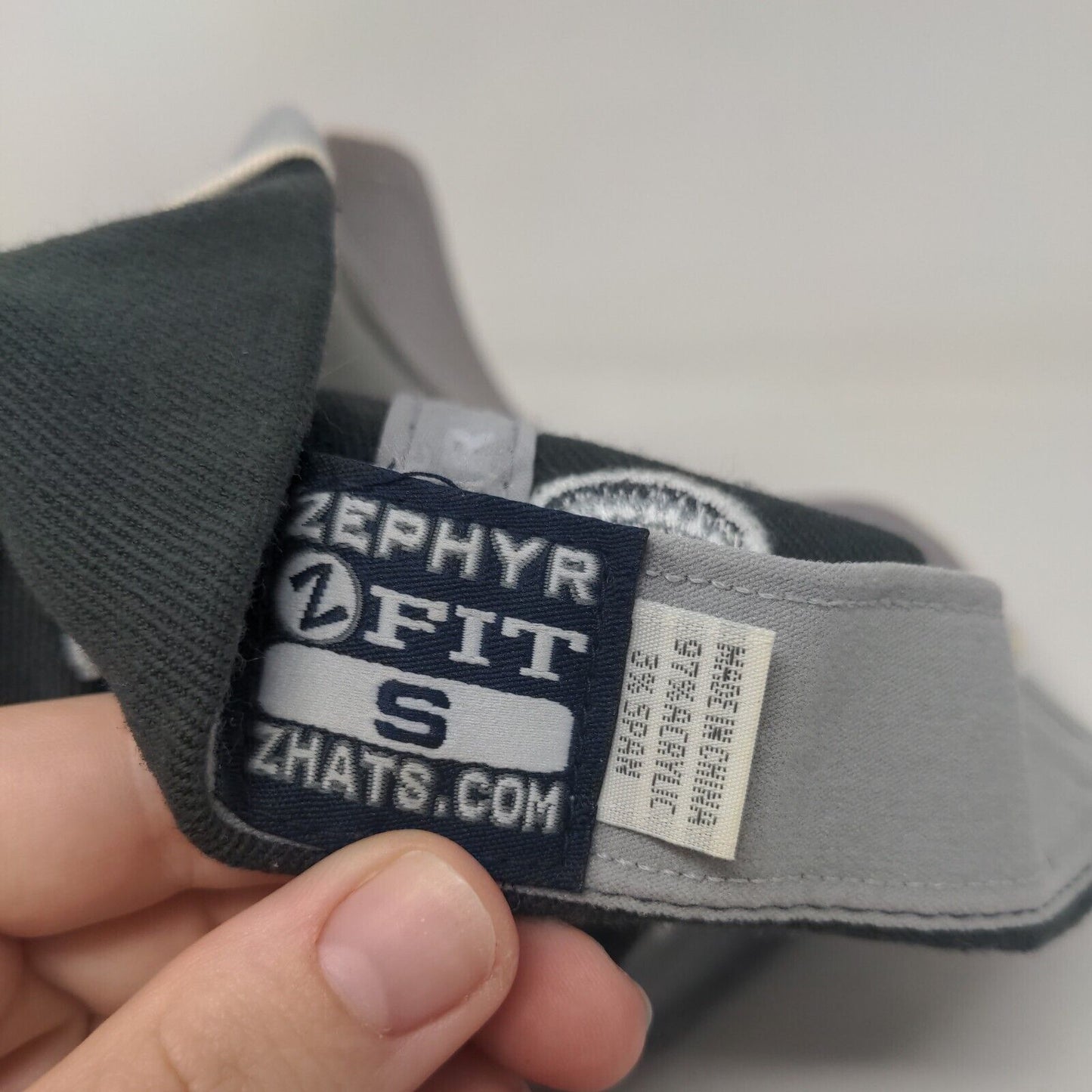 Zephyr Men's Fitted Hat Gray Small Embroidered Crimson Tide Bama Alabama