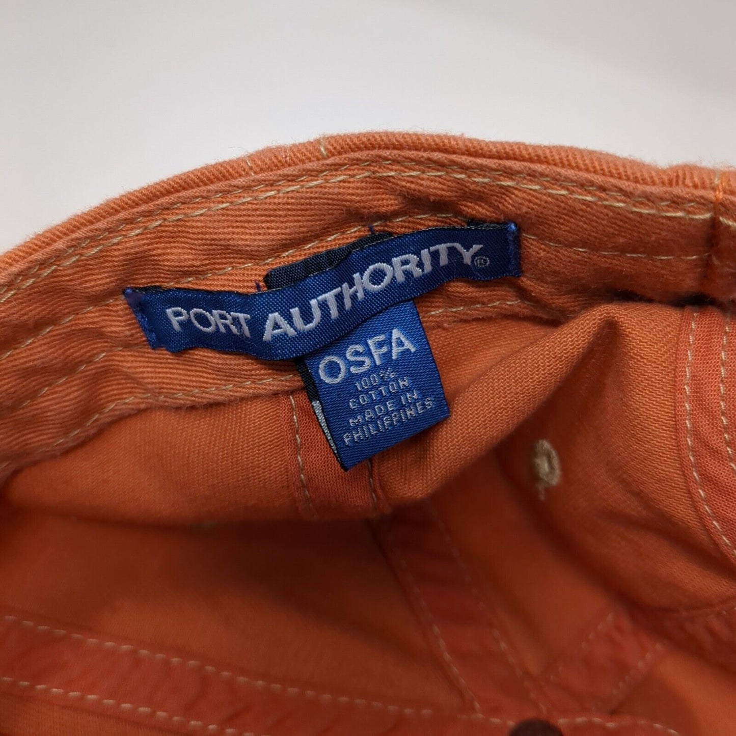 Oldcastle Precast Strapback Hat Orange OS Adjustable Embroidered Port Authority