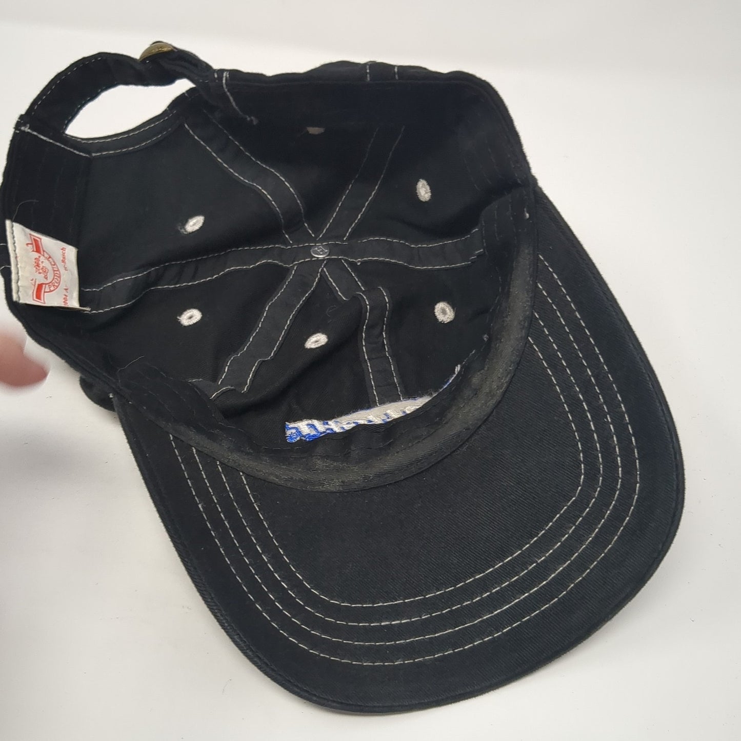 Bud Light Slideback Baseball Cap Black One Size Adjustable Embroidered 6 Panel