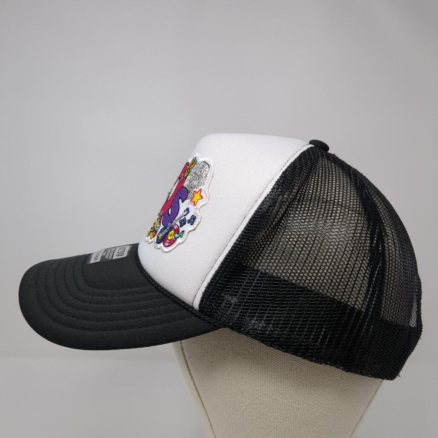 Back To The 80's Snapback Trucker Hat Black One Size Adjustable Embroidered Otto