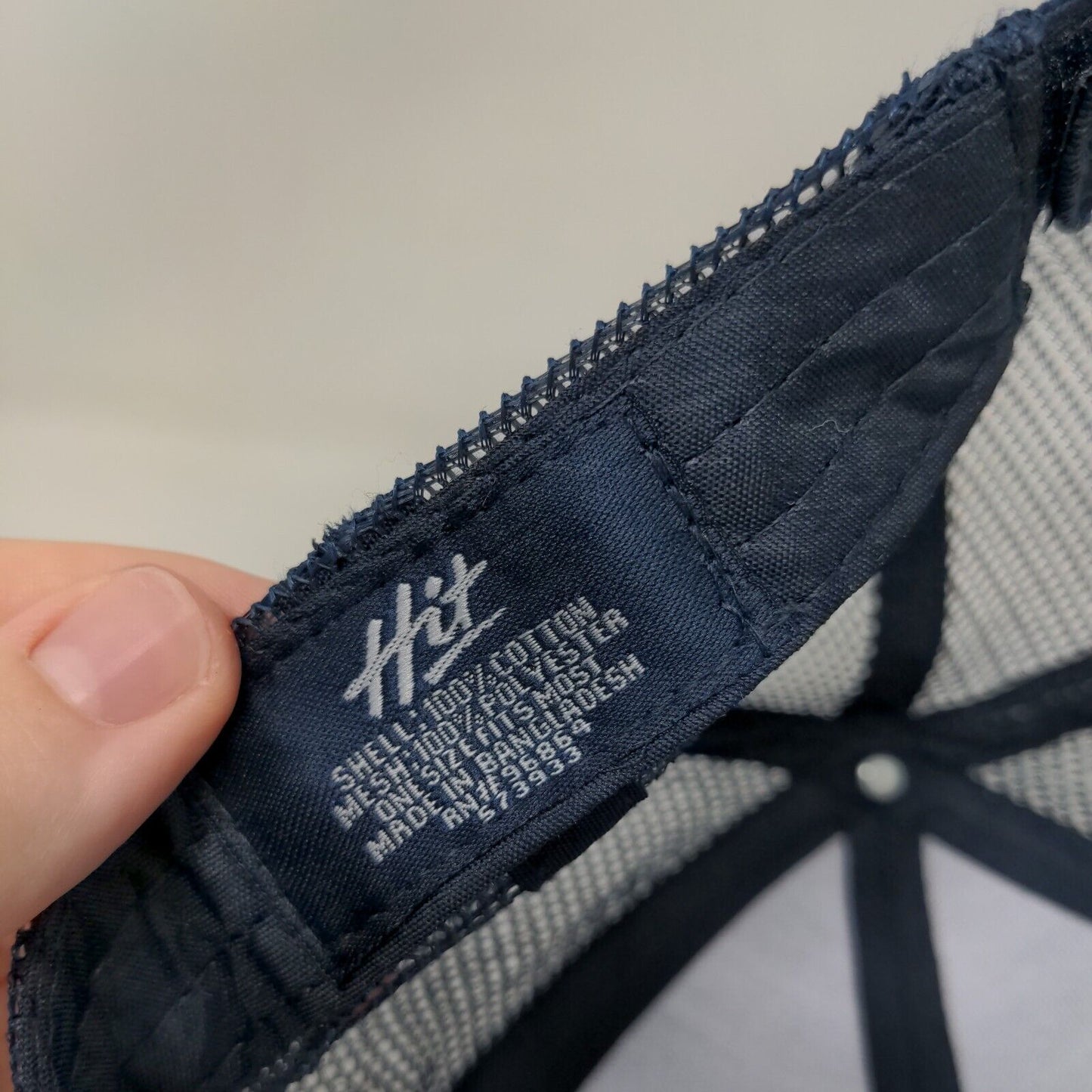 1 & Fund Strapback Trucker Hat Blue OSFM Adjustable Mesh Back Embroidered Hit