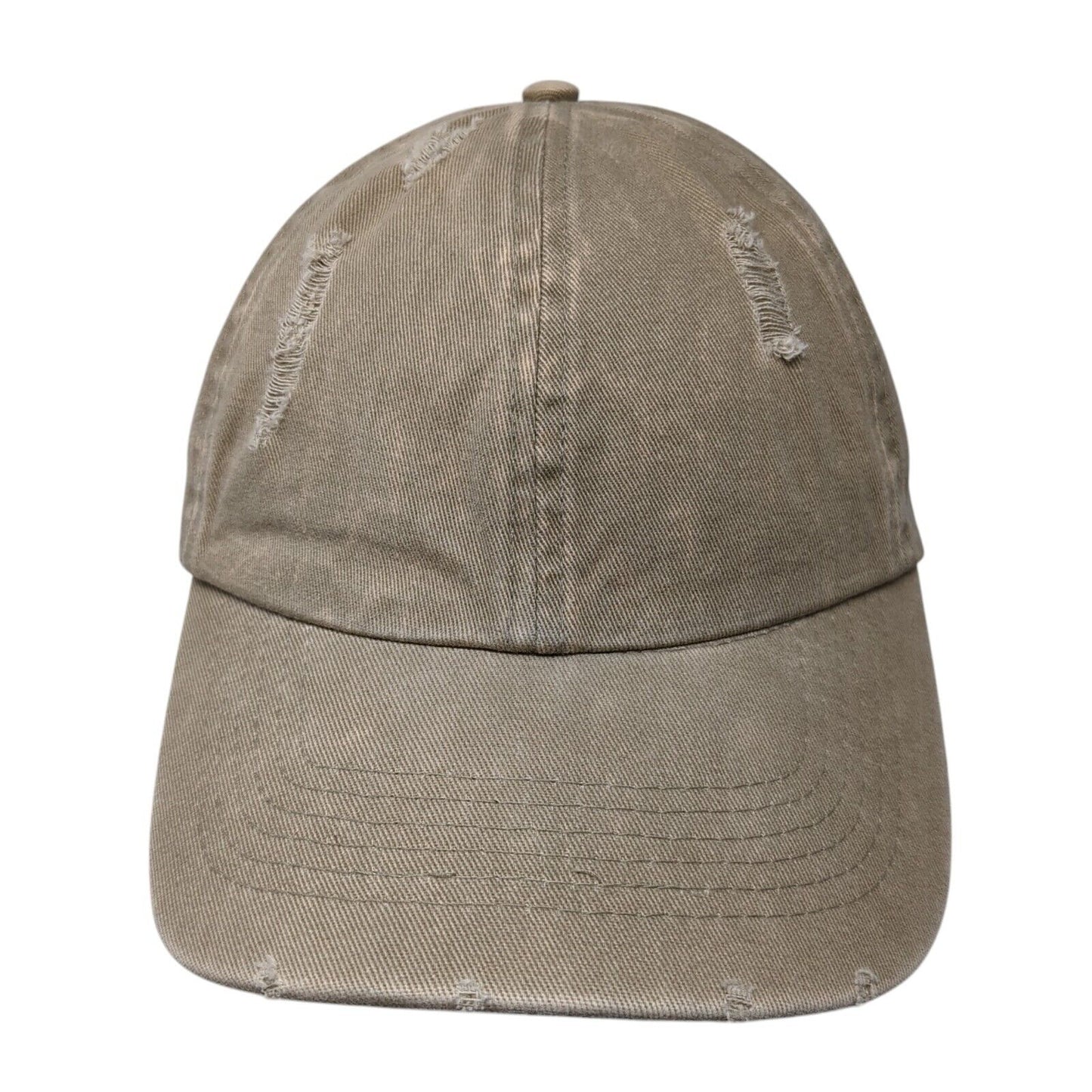 David And Young Slideback Hat Brown One Size Adjustable Blank Distressed