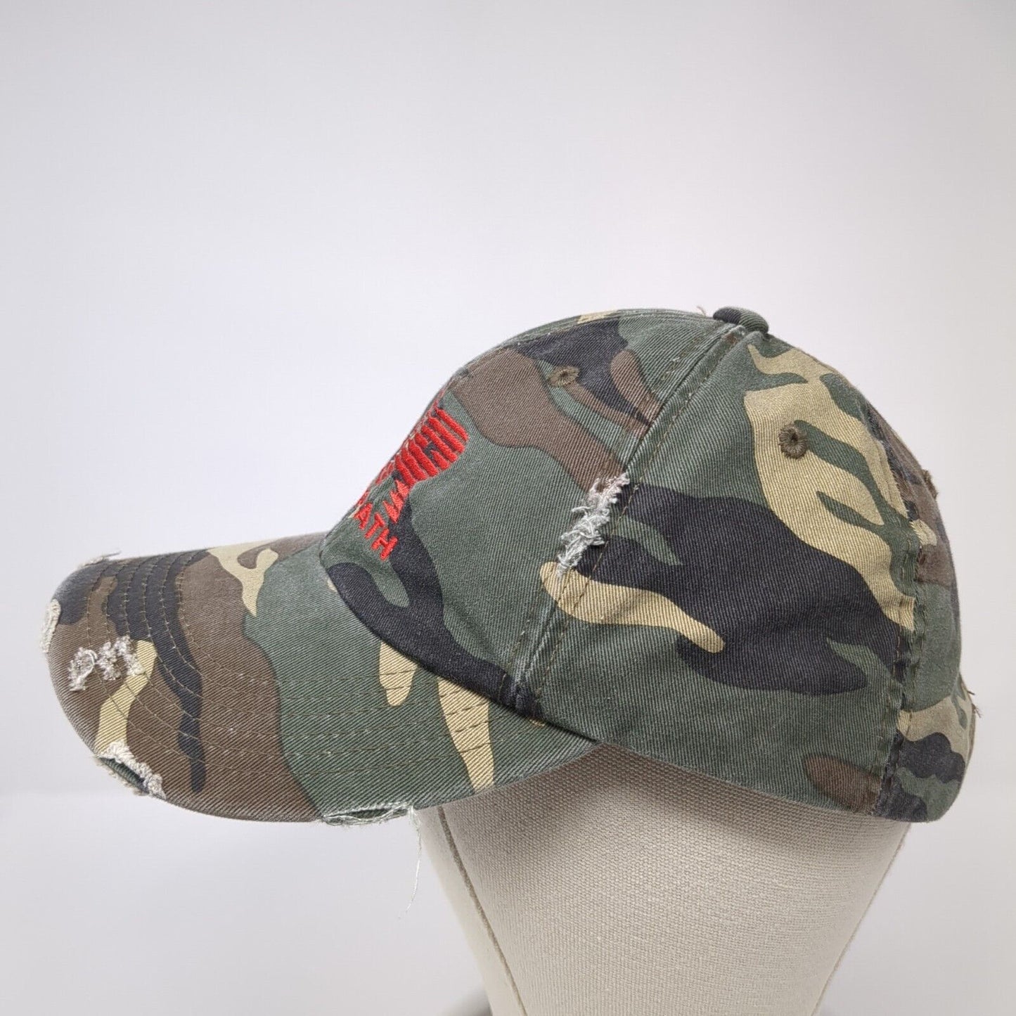 Redpath USA Slideback Hat Camouflage One Size Adjustable Distressed District