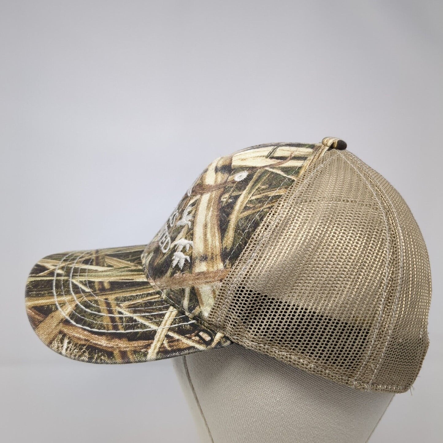 Ducks Unlimited Slideback Mesh Back Trucker Hat Camo One Size DU Leader