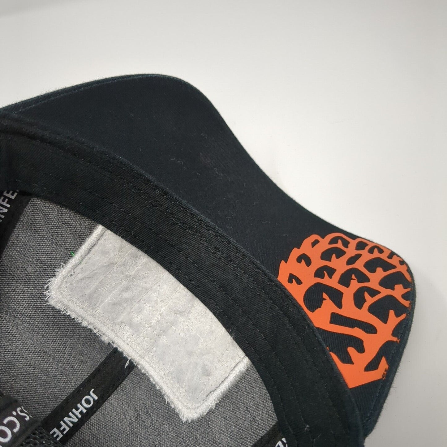 John Fearless Est. 1405 Strapback Trucker Hat Black OS Adjustable Mesh Back