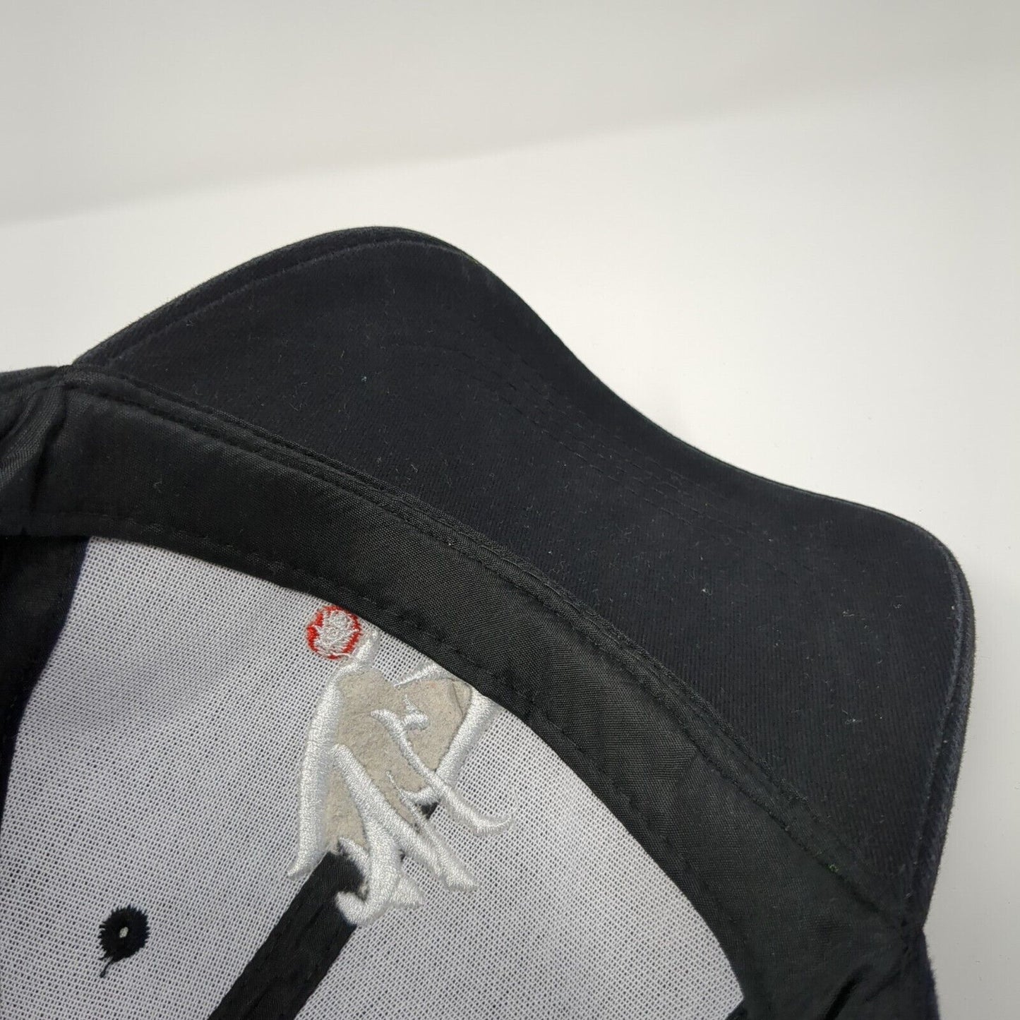 Samurai Strapback Hat Black One Size Adjustable Embroidered 6 Panel