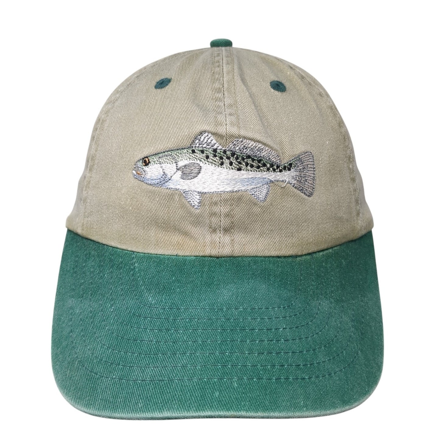 Fish Strapback Hat Multi One Size Embroidered Colorblock Outdoor 6 Panel