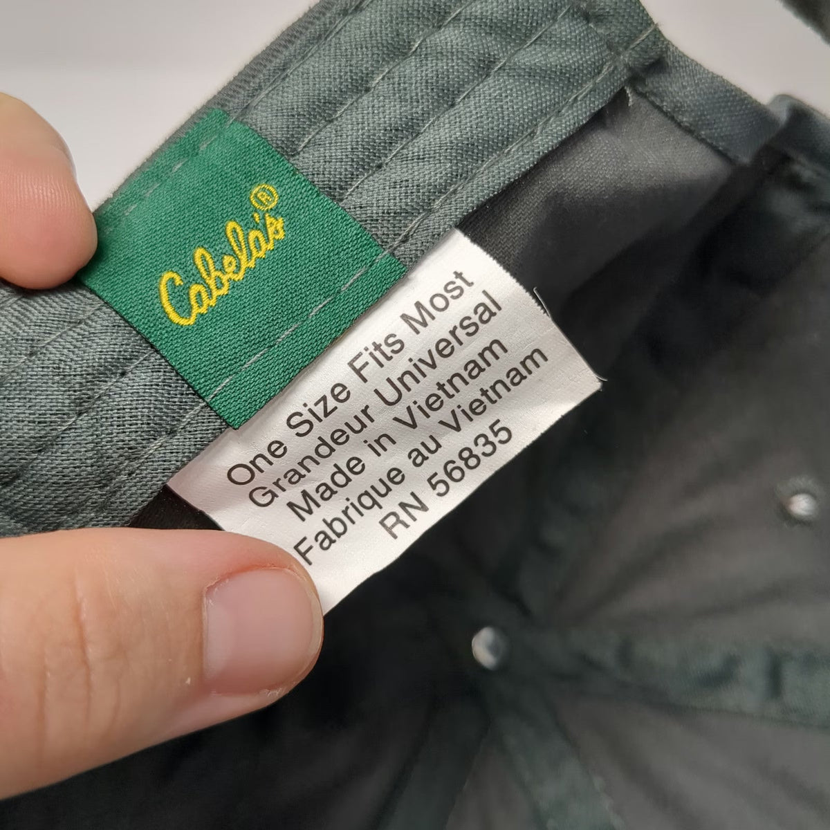 Cabela's Club Baseball Cap Gray One Size Adjustable Yellow Script Logo Hat