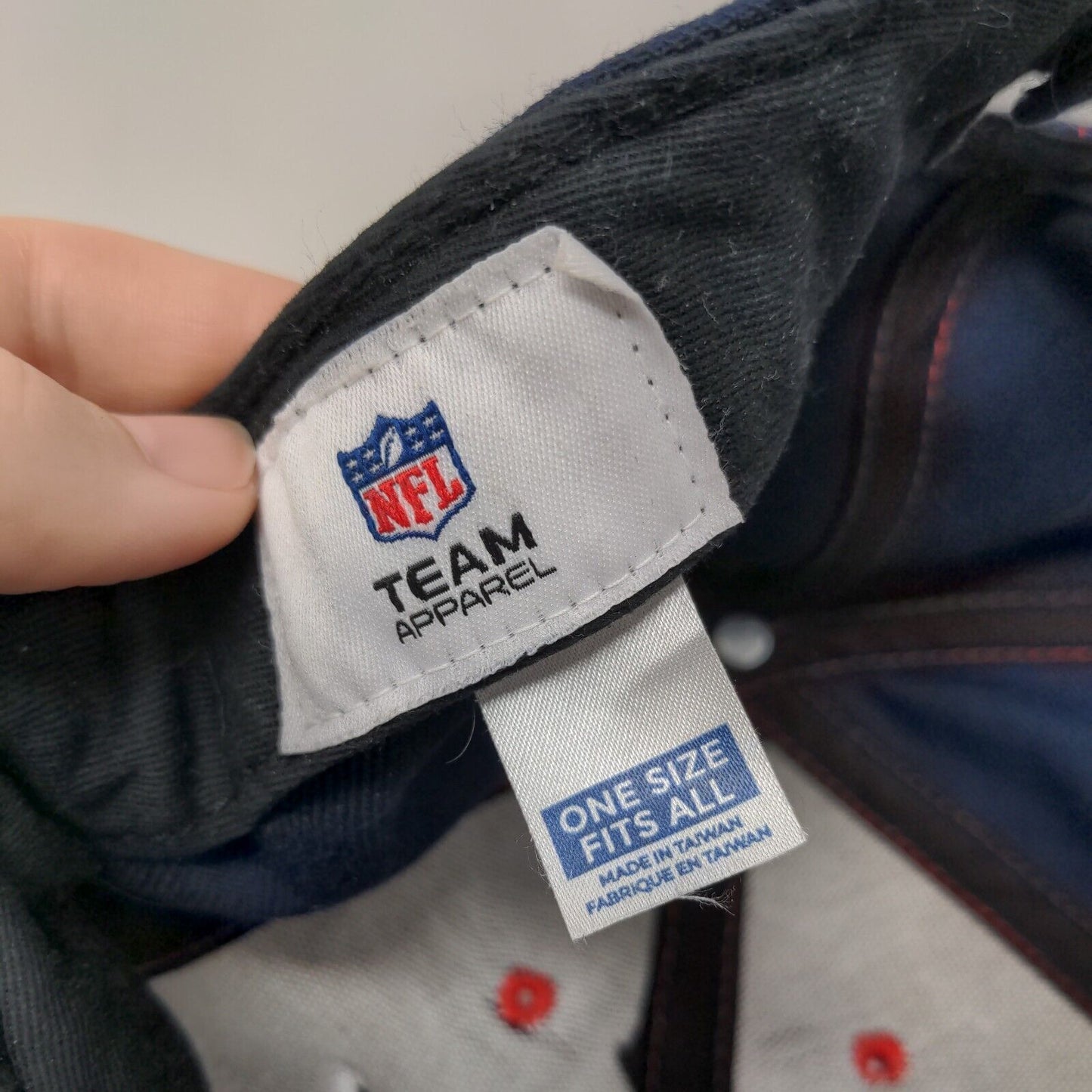 NFL Team New England Patriots Strapback Hat Blue OSFA Embroidered Logo