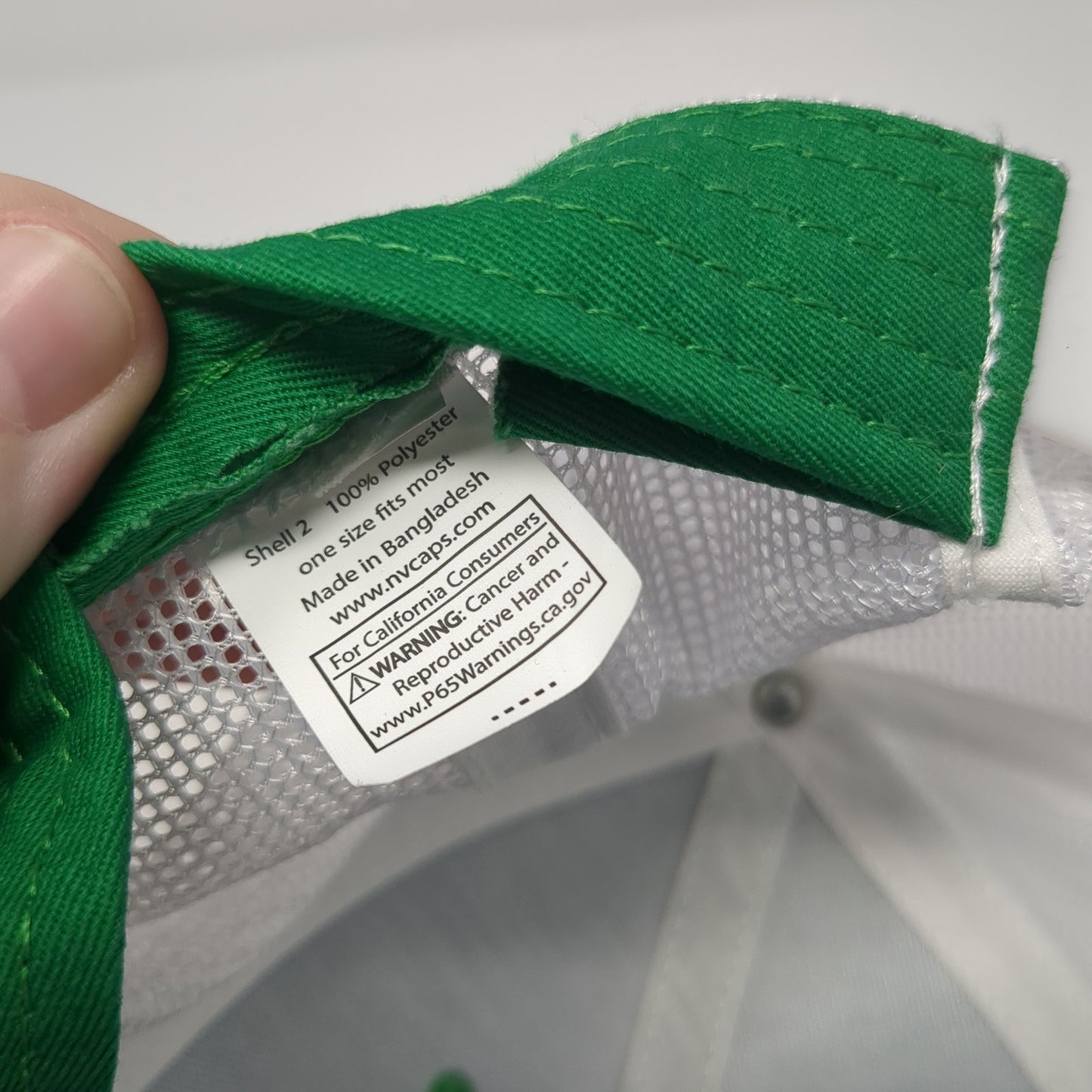 Old English Letter M Snapback Trucker Hat Green One Size Mesh Back