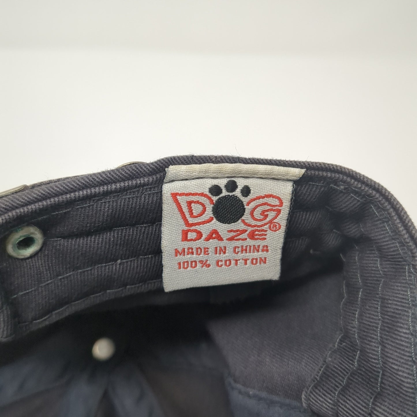 TMS Slideback Baseball Cap Gray One Size Adjustable Embroidered Dog Daze