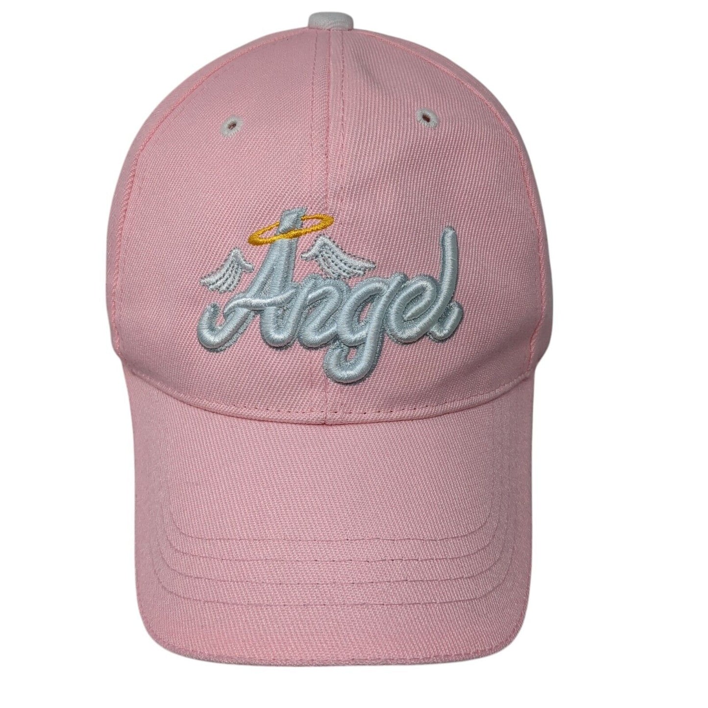 Angel Strapback Hat Pink One Size Adjustable Embroidered Santo Cap