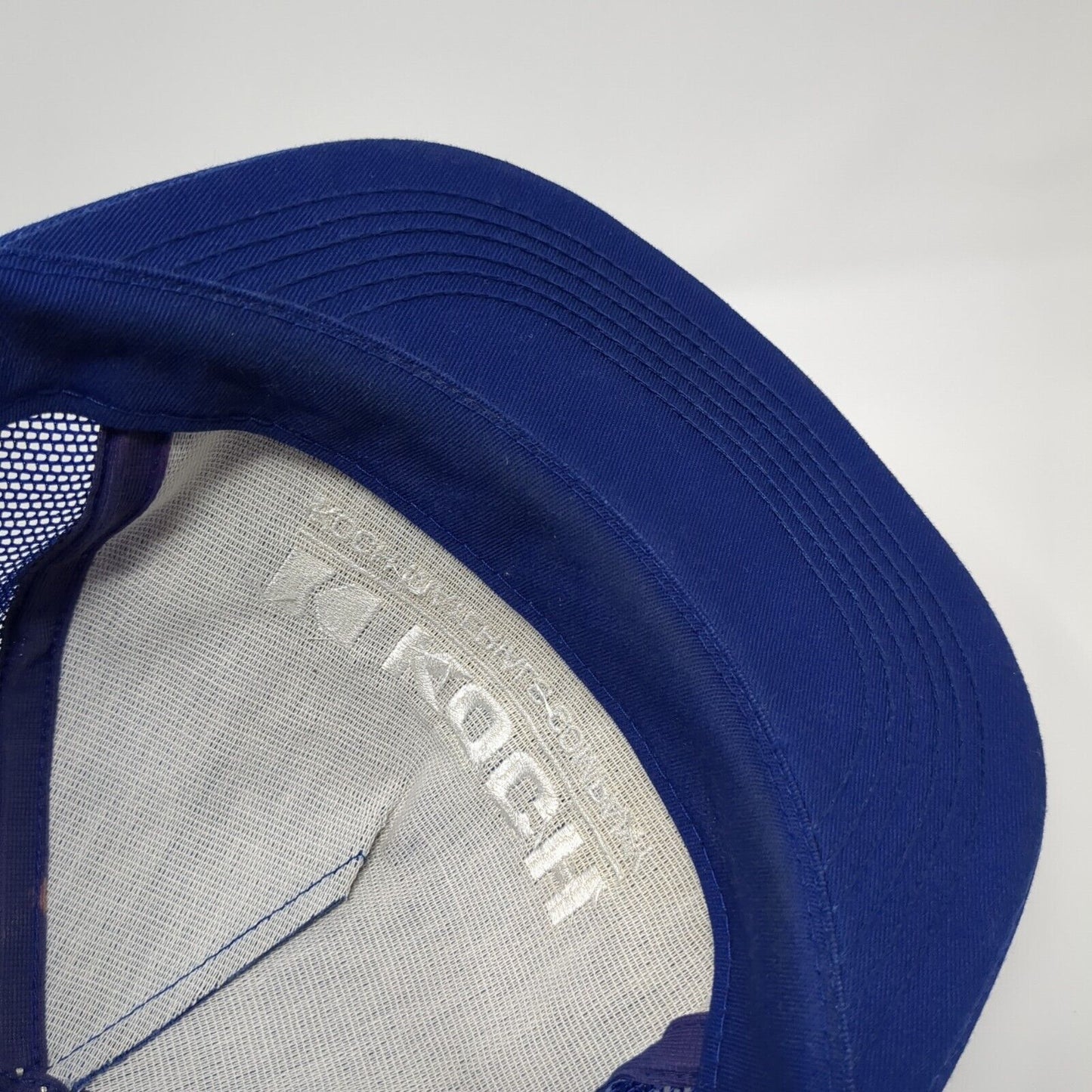 Koch Materials Company Snapback Trucker Hat Blue OSFA Solid Mesh Back