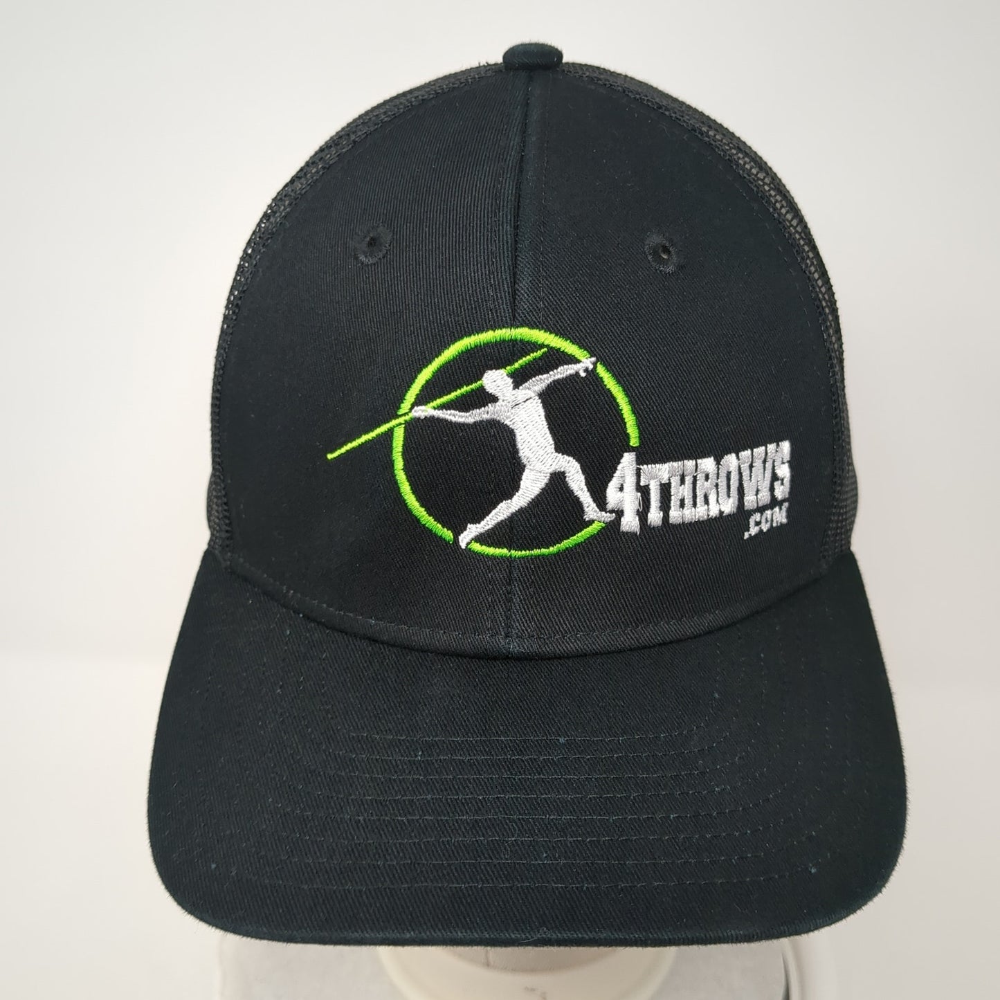 4Throws.com Snapback Trucker Hat Black One Size Adjustable Port Authority