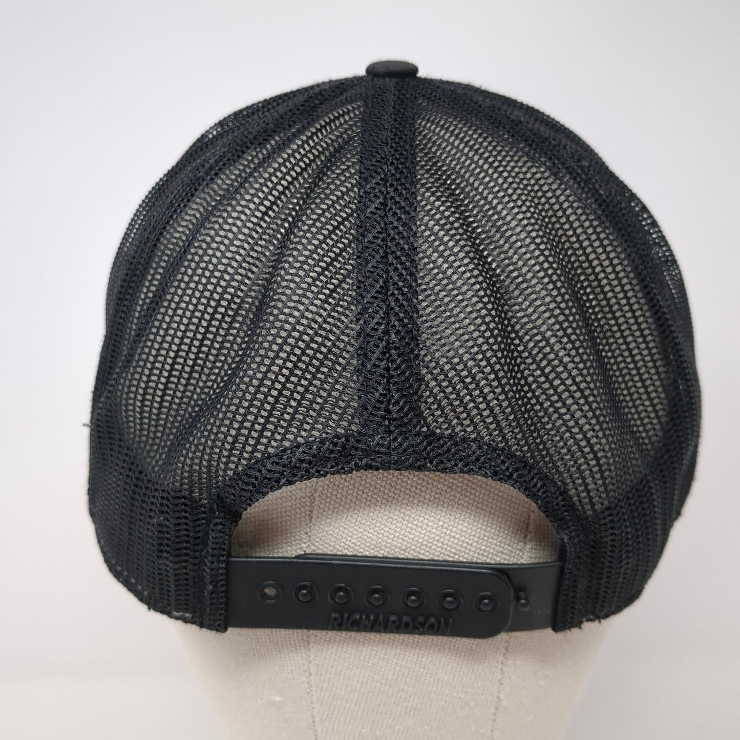 Idaho Gun Strapback Trucker Hat Black One Size Mesh Back Richardson