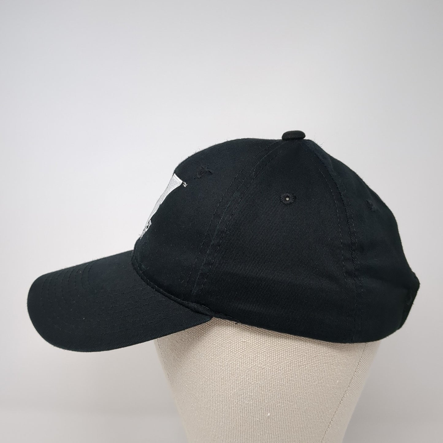 The YMCA Logo Strapback Hat Black One Size Embroidered Outdoor Cap