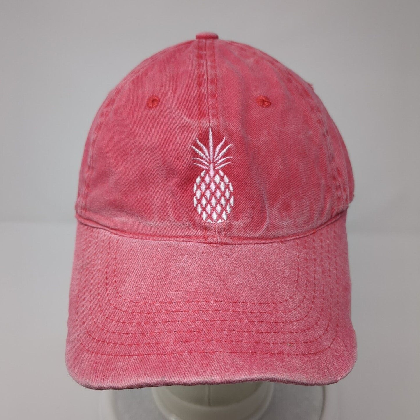 Pineapple Slideback Hat Red One Size Embroidered Adjustable 6 Panel