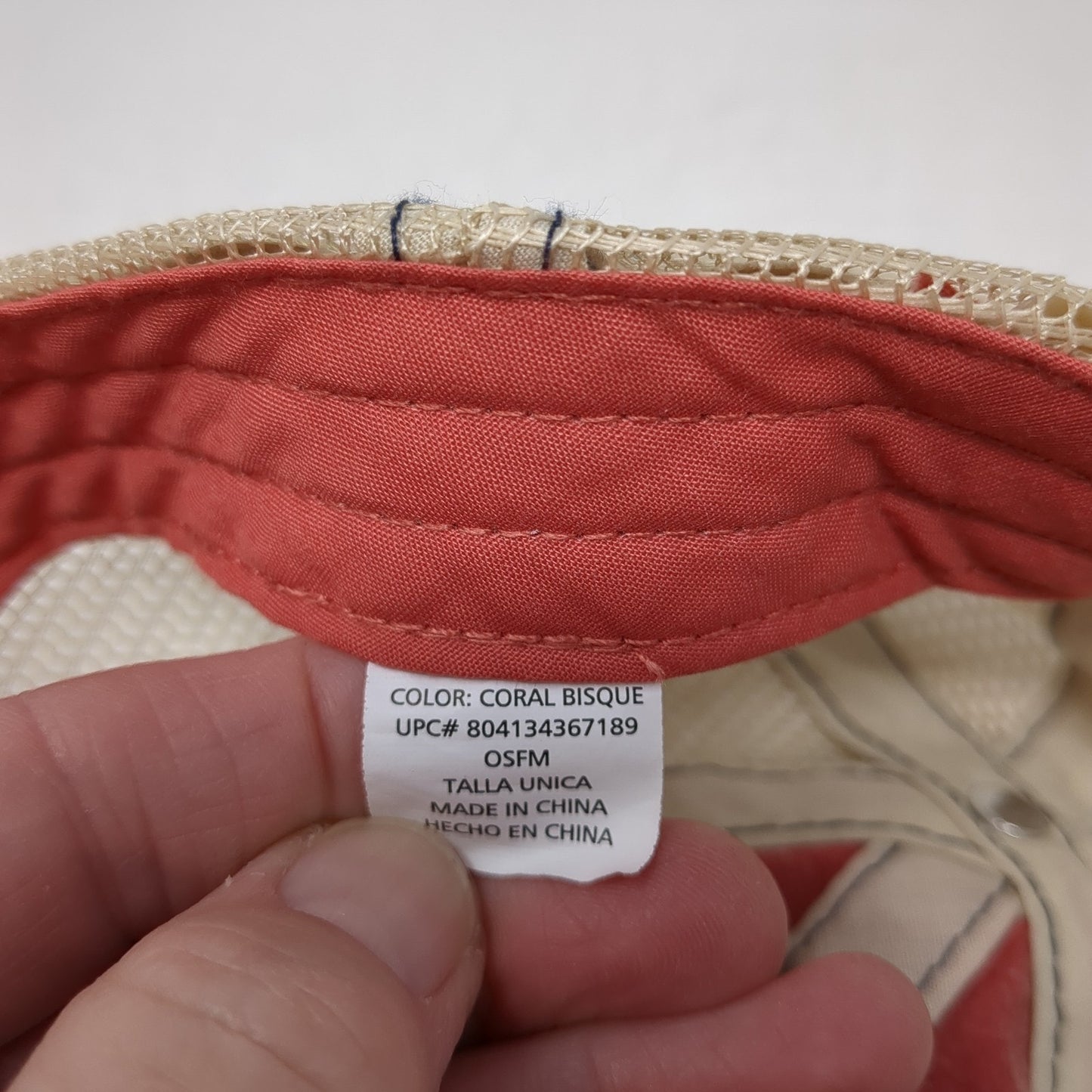 Unbranded Snapback Trucker Hat Multi Coral Bisque Mesh Back Blank