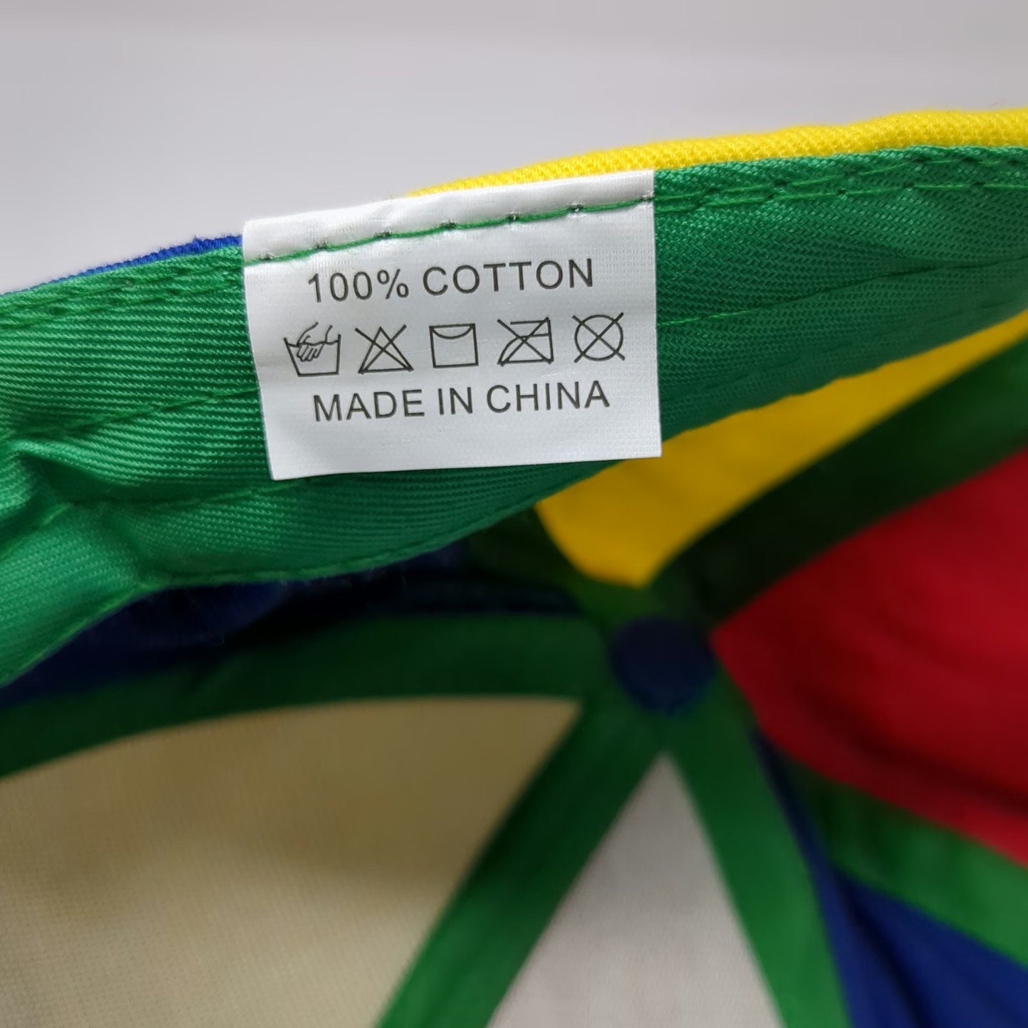 Green Red Yellow Blue Baseball Cap One Size Propeller Top Colorblock Cotton Hat