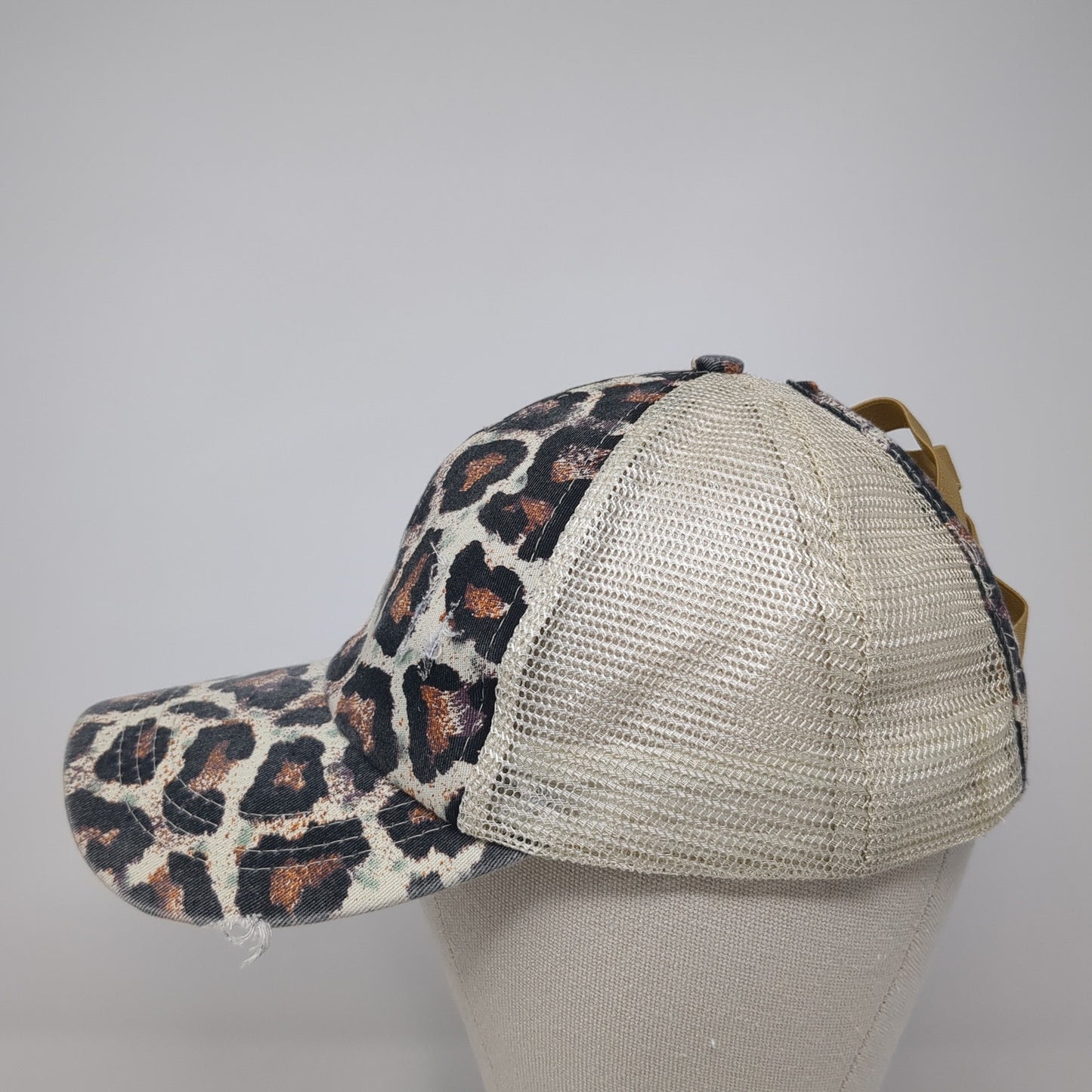 Beck's Strapback Baseball Cap Multicolor One Size Adjustable Mesh Back Leopard