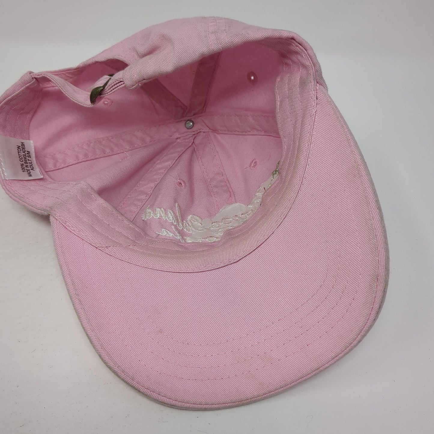 Marco Island Florida Slideback Hat Pink Medium Adjustable Embroidered