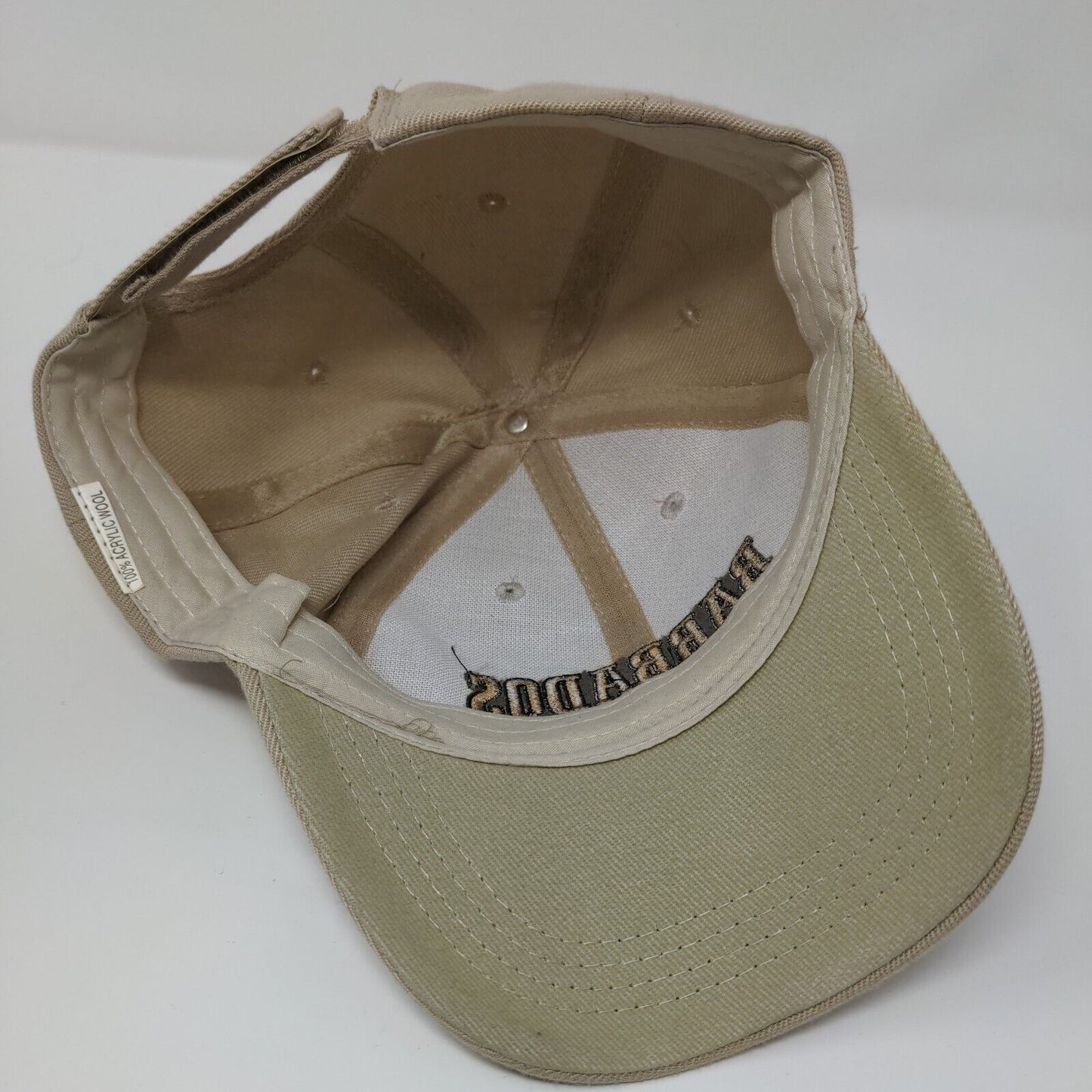 Barbados West Indies Strapback Hat Tan OSFA Adjustable Embroidered