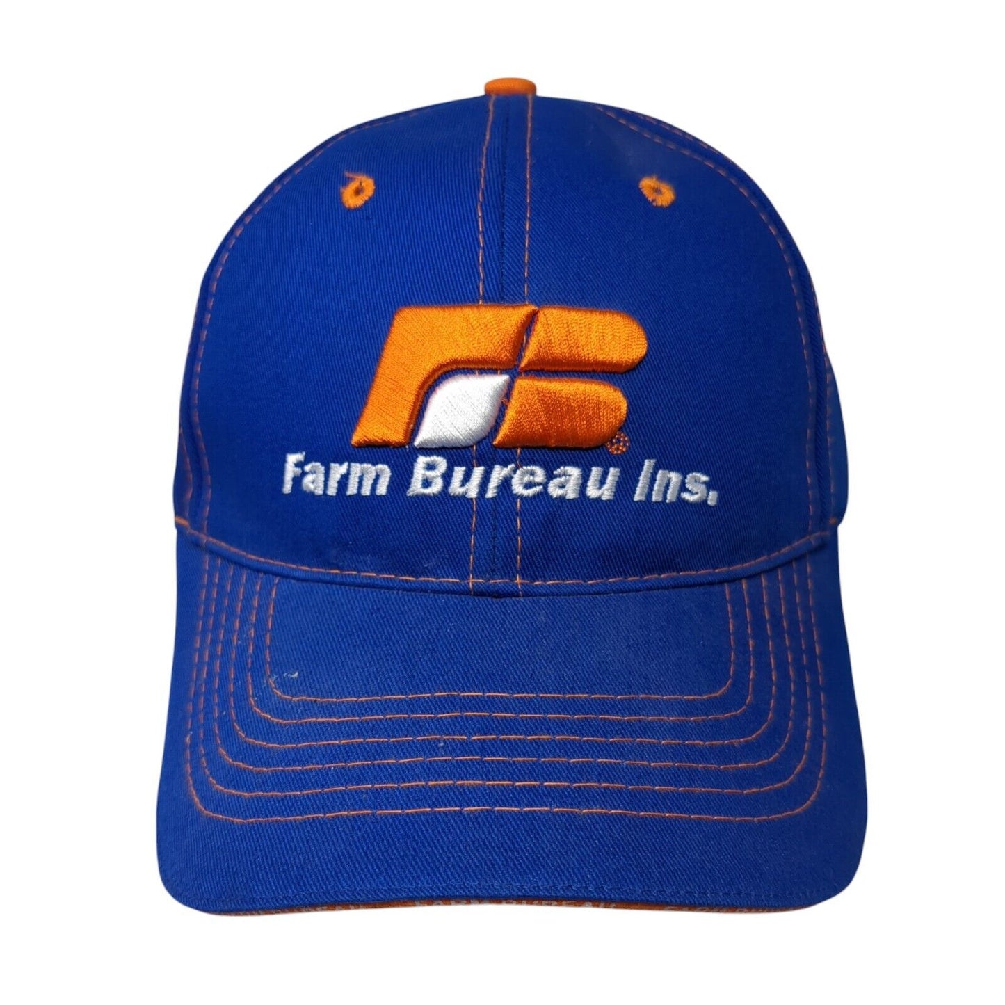 Farm Bureau Ins. Strapback Hat Blue One Size Adjustable We Know Idaho