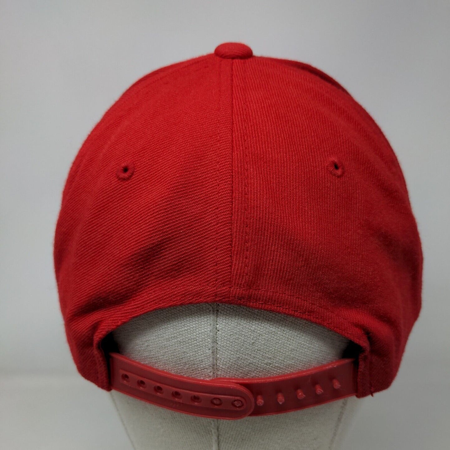 BC Brian Crower Snapback Hat Red One Size Embroidered Solid Yupoong