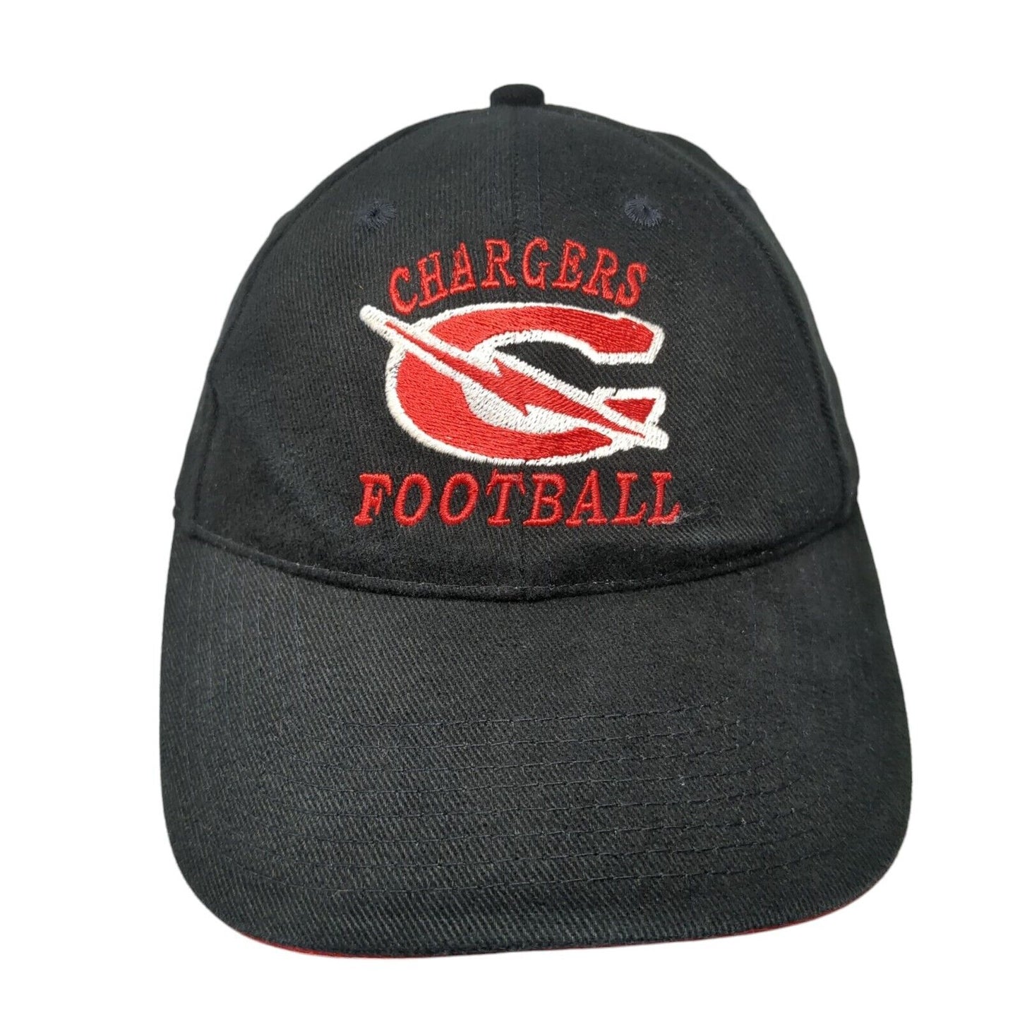 Chargers Football Slideback Hat Black One Size Adjustable Embroidered