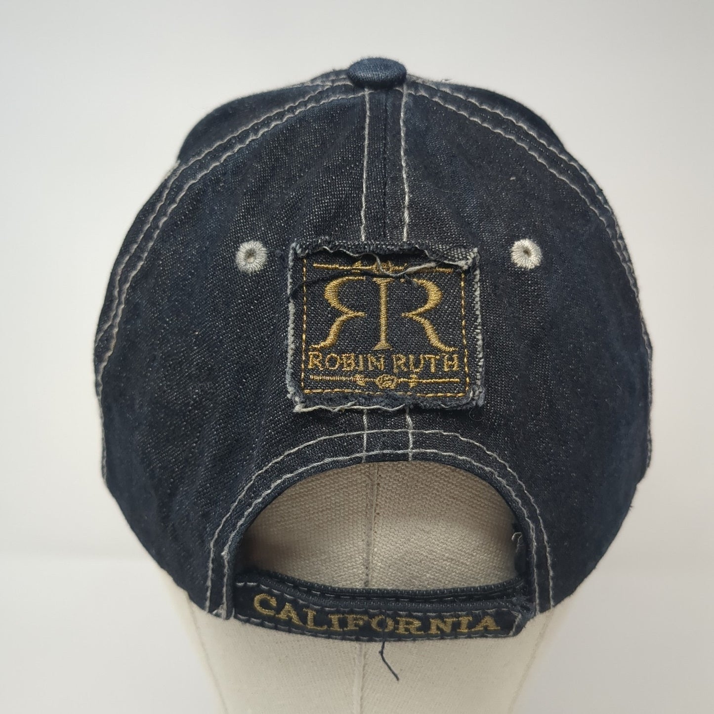 California Republic Strapback Baseball Cap Blue One Size Adjustable Robin Ruth
