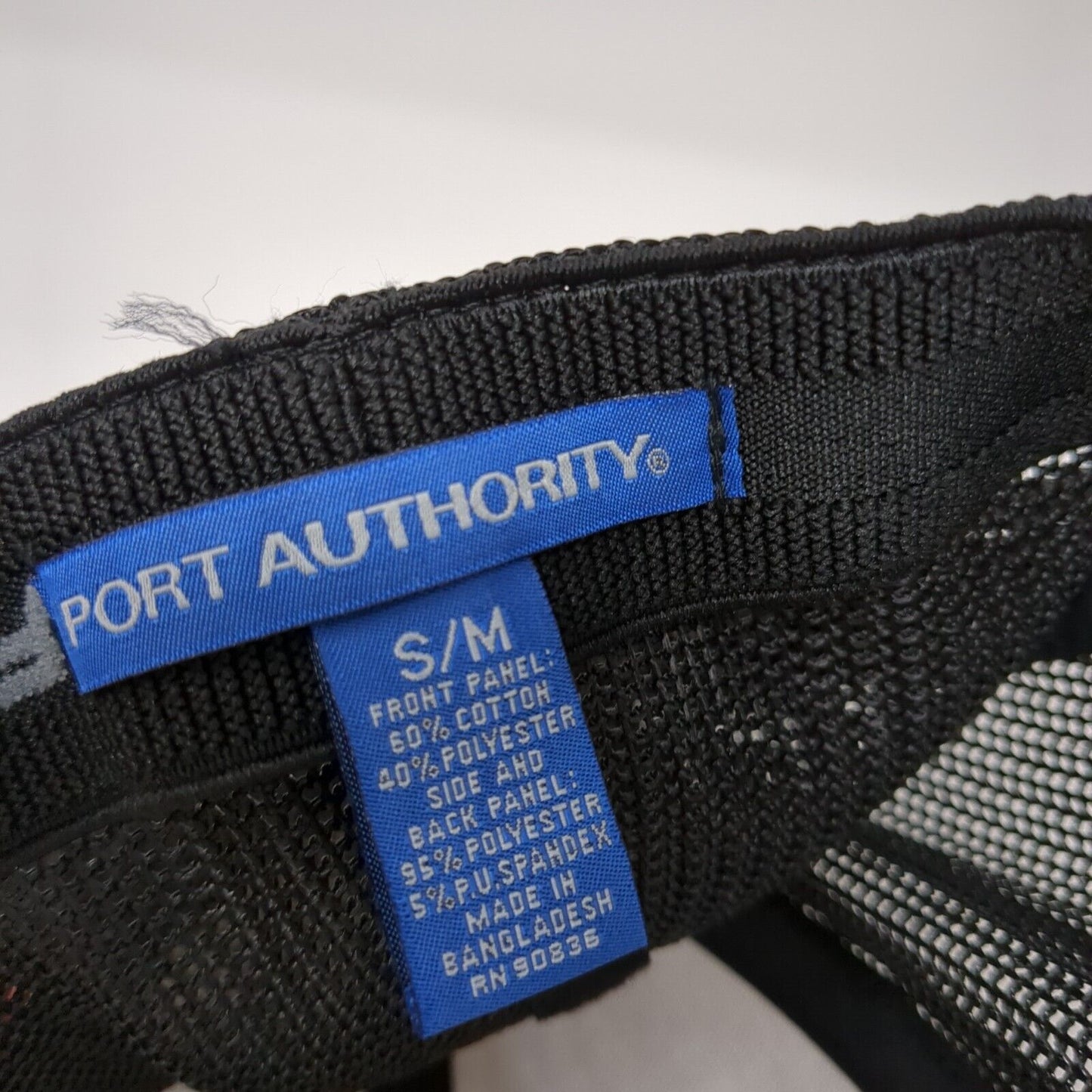 FCS Fitted Trucker Hat Black S/M Flexfit Embroidered Mesh Back Port Authority